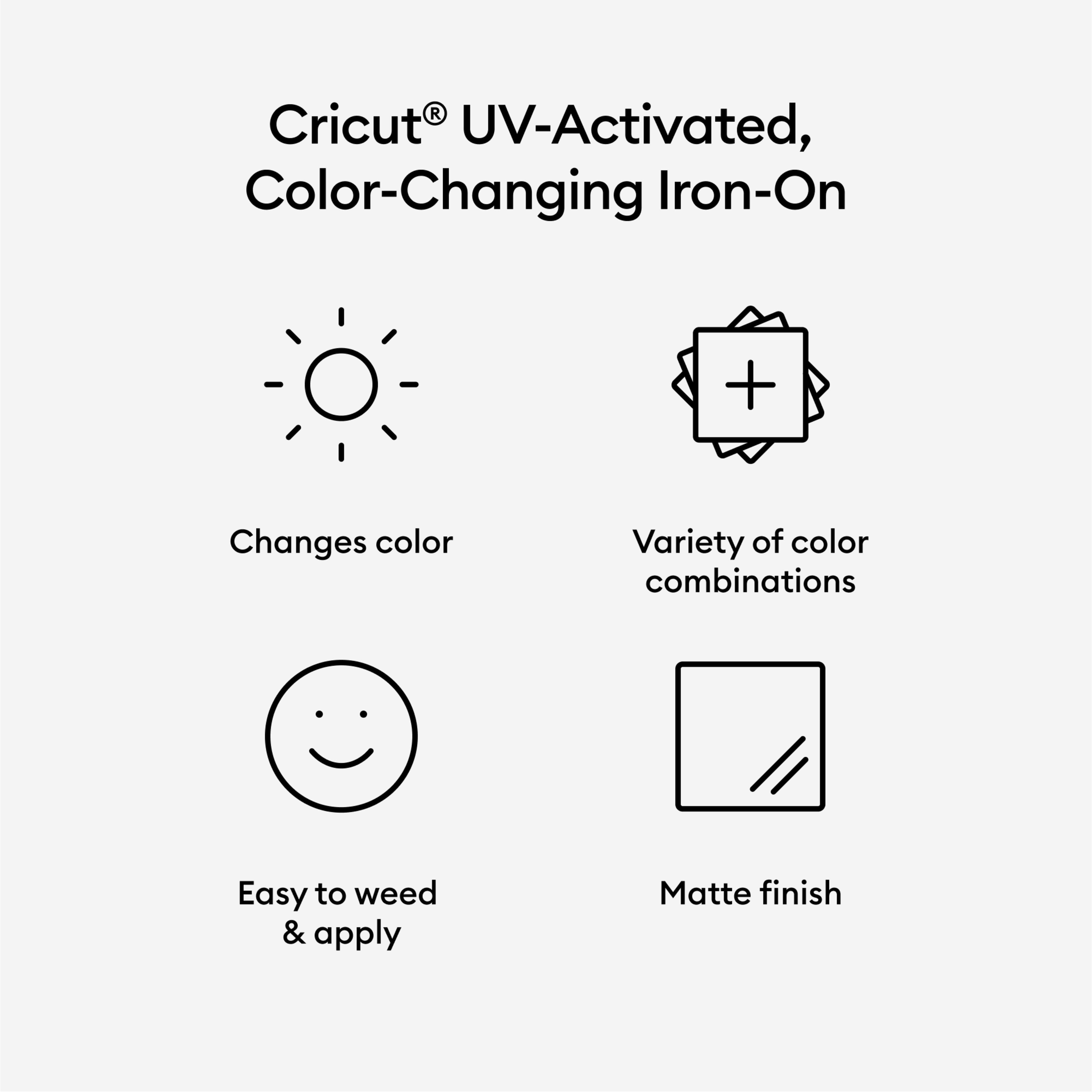 Cricut® UV-Activated Colour-Changing Iron-On
