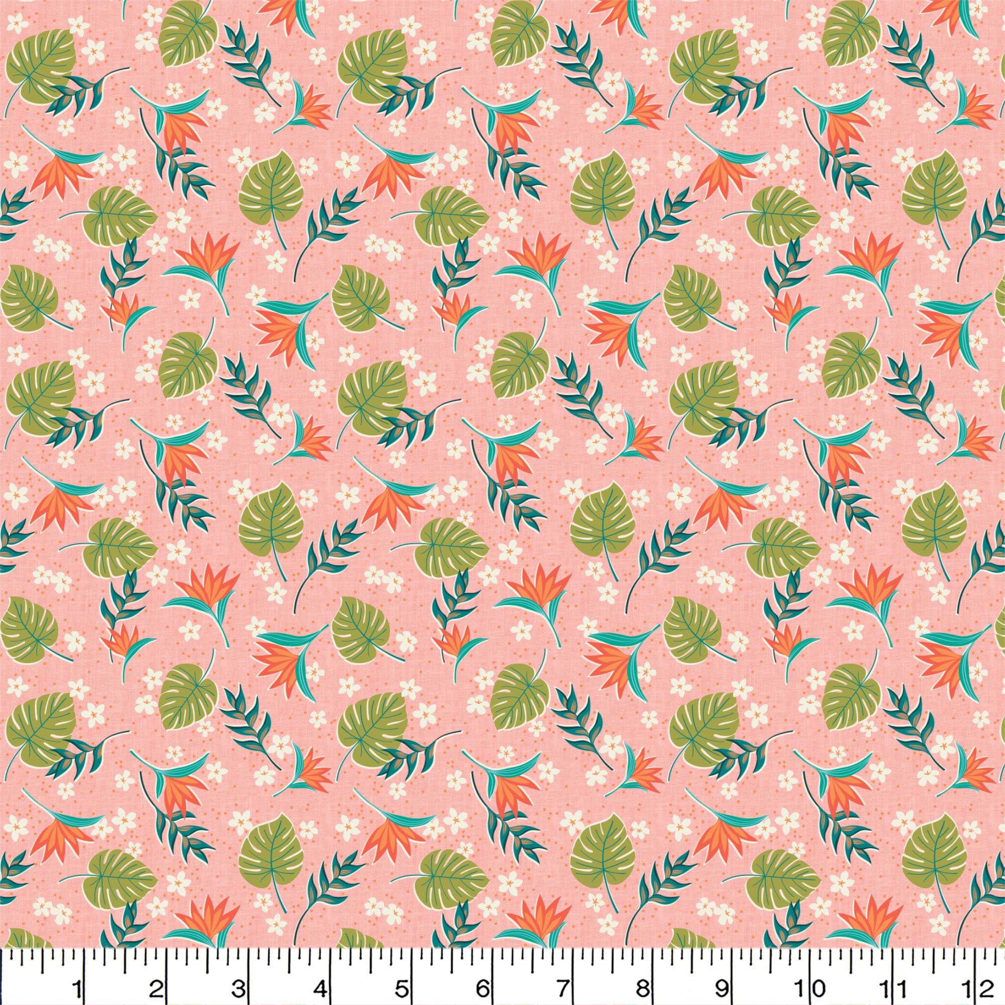 Camelot Fabrics Tropical Plants Cotton Fabric
