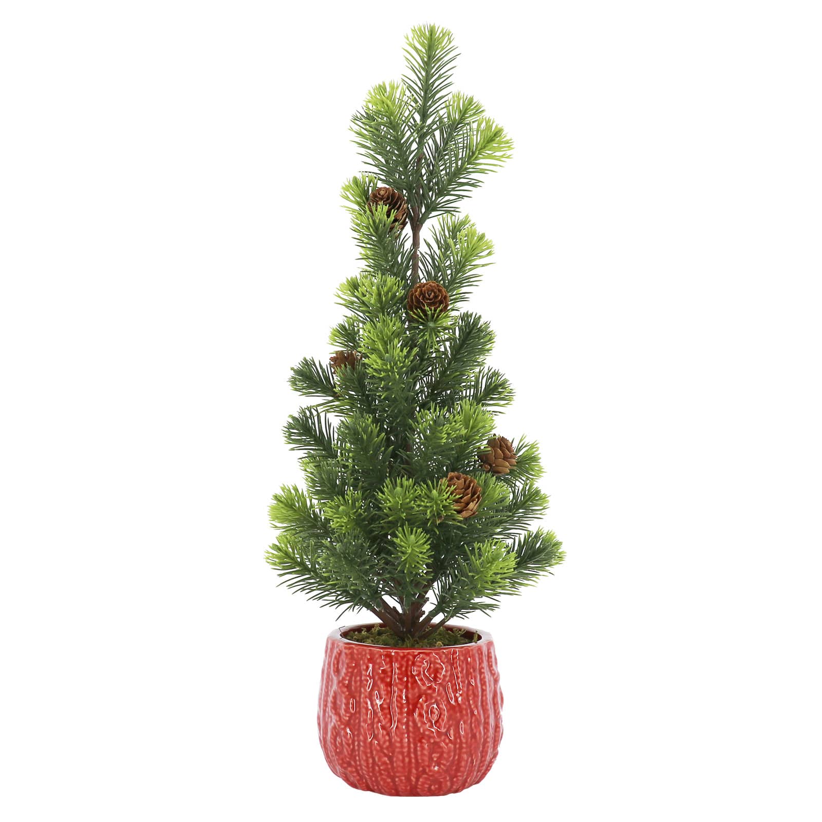 18&#x22; Pine &#x26; Pinecone Accent Tree in Red Pot by Ashland&#xAE;