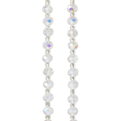 Perles rondelles en verre à facettes aurore boréale cristal, 8 mm de Bead Landing image
