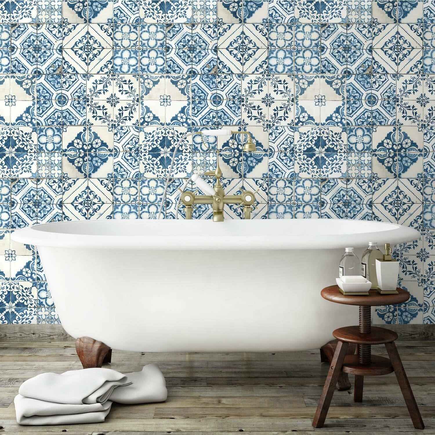 RoomMates Mediterranean Tile Peel & Stick Wallpaper