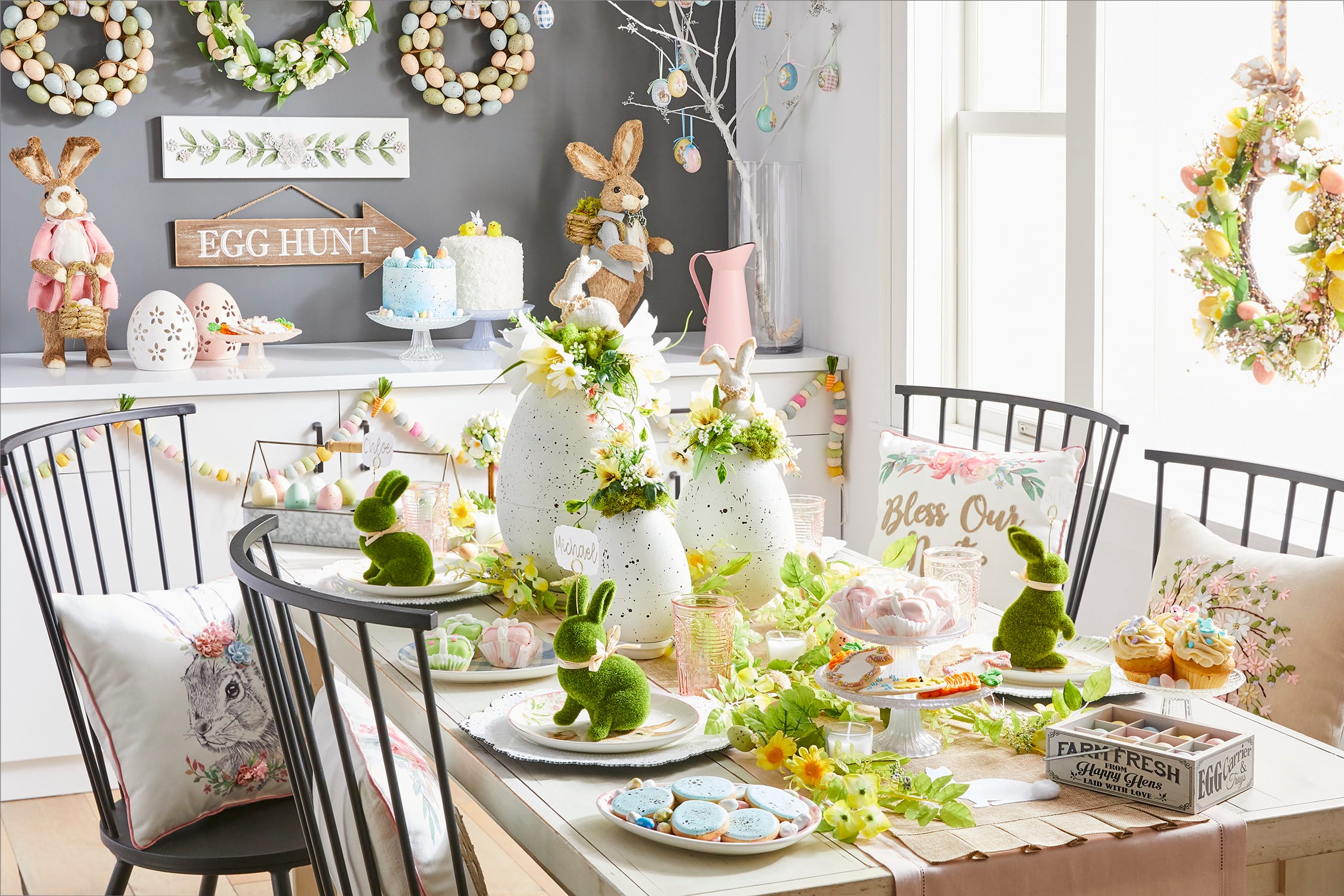 Floral Topped Giant Plastic Eggs