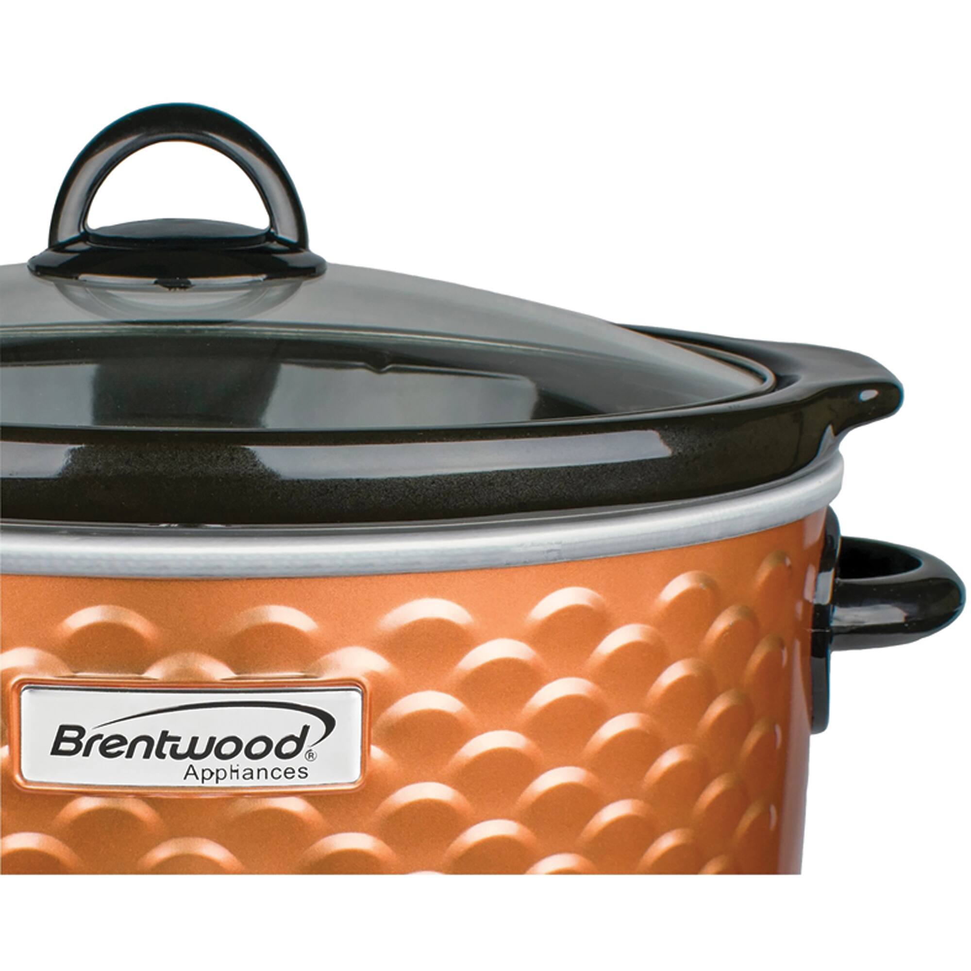 Brentwood Copper 4.5qt. Scallop-Pattern Slow Cooker
