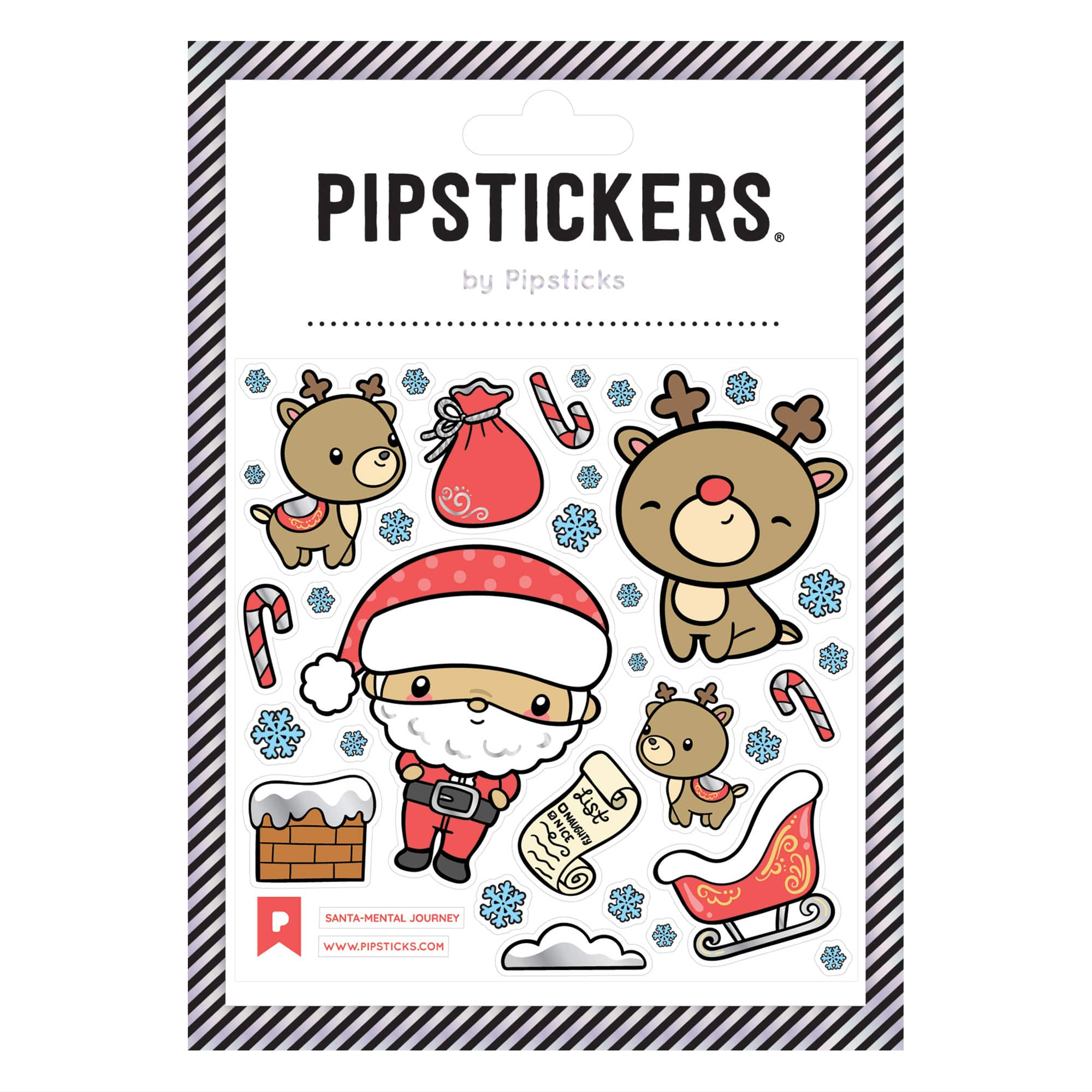 Pipstickers® Santa Mental Journey Stickers 