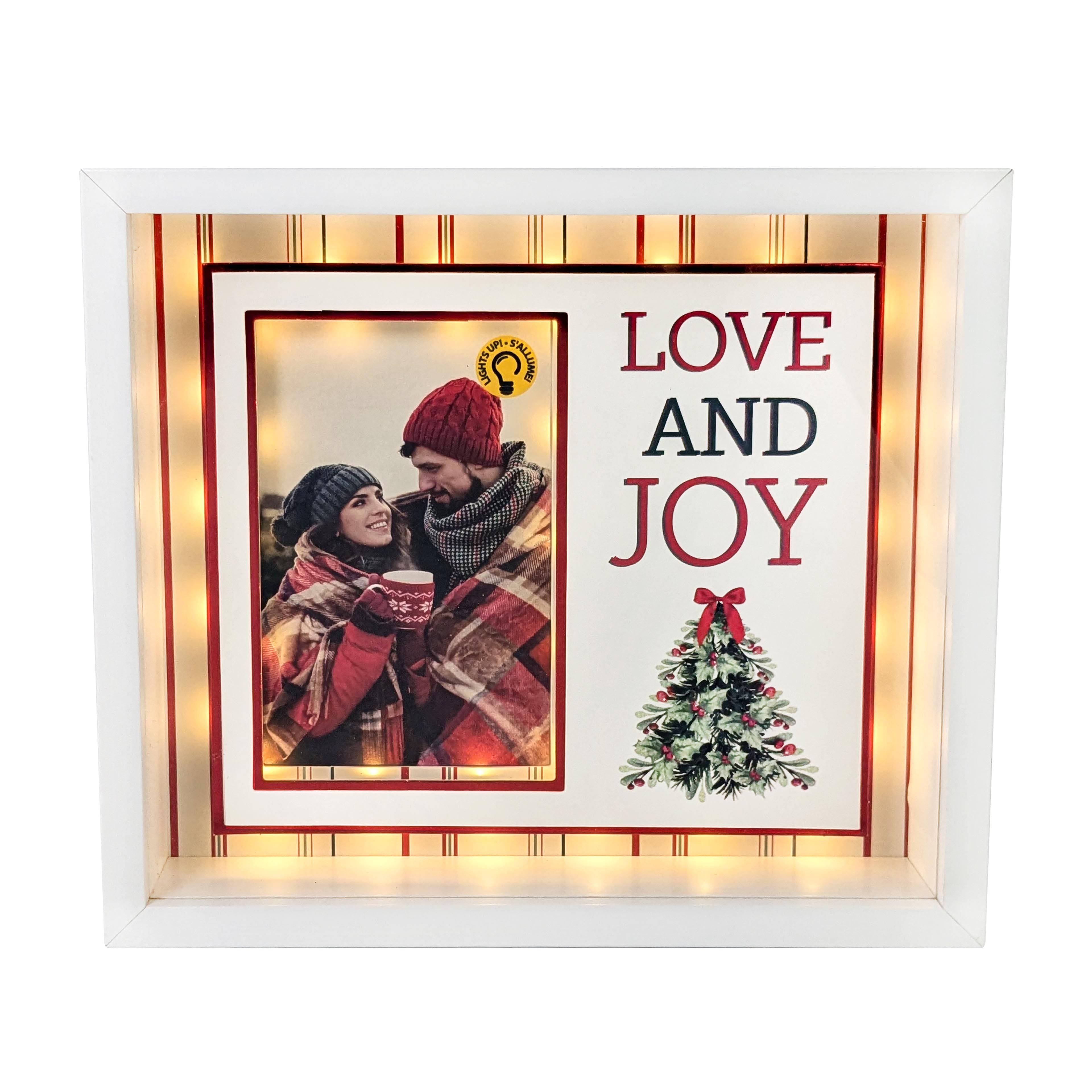 4&#x22; x 6&#x22; LED Love &#x26; Joy Tabletop Frame by Studio D&#xE9;cor&#xAE;