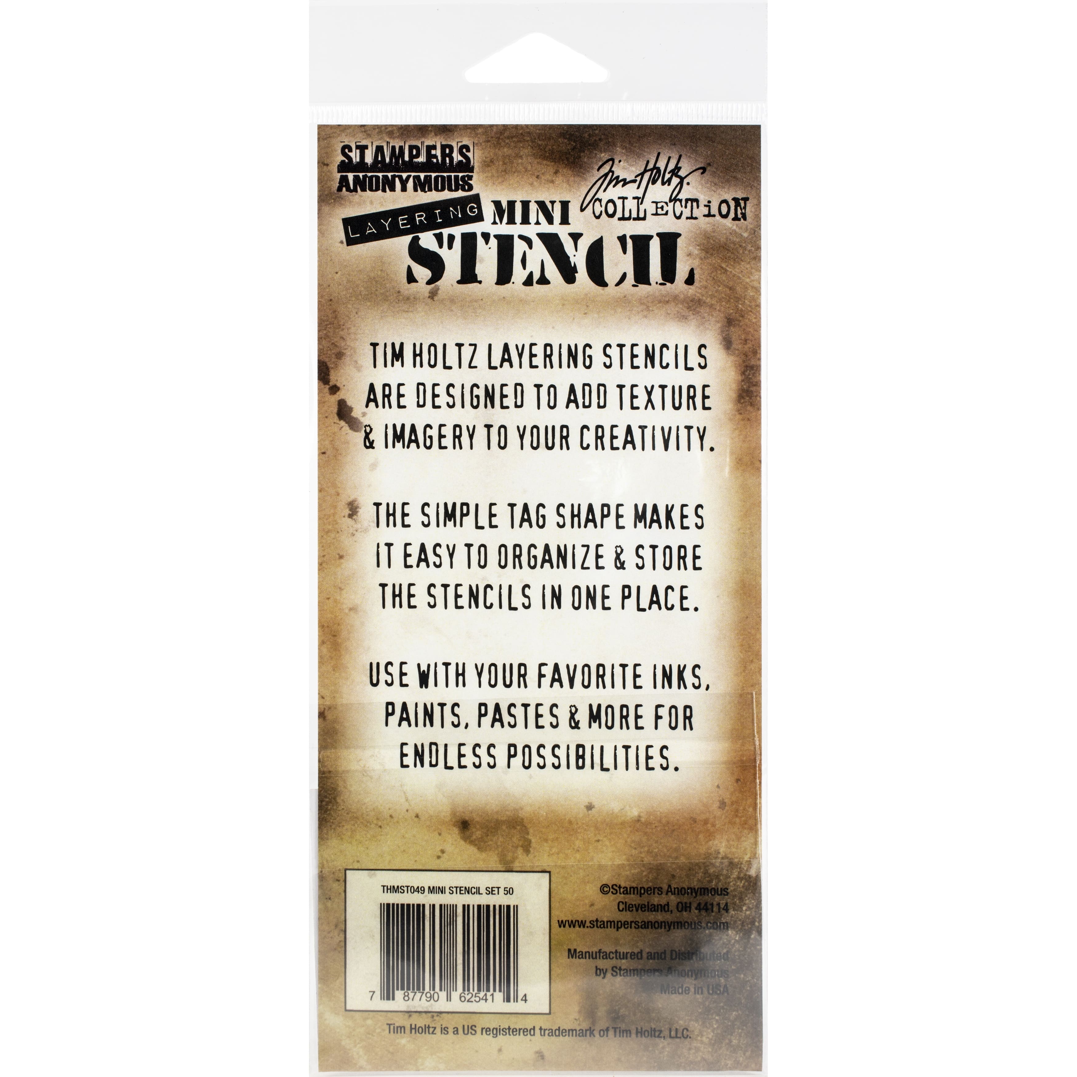 Stampers Anonymous Tim Holtz&#xAE; No.50 Layered Stencil Set