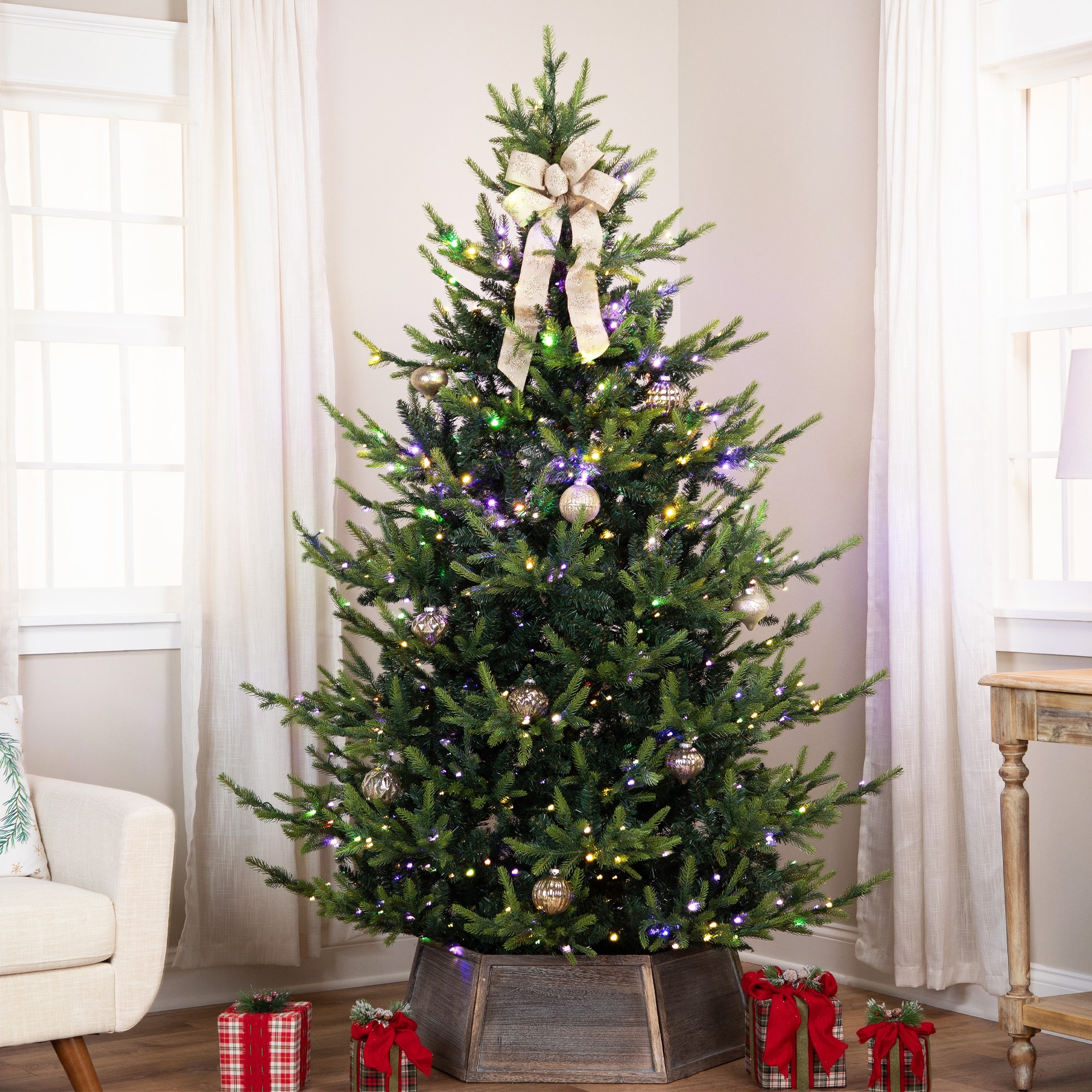 6ft. Pre-Lit Real Touch&#x2122; Elite Glenmora Pine IPT Artificial Christmas Tree, Dual Color LED Lights