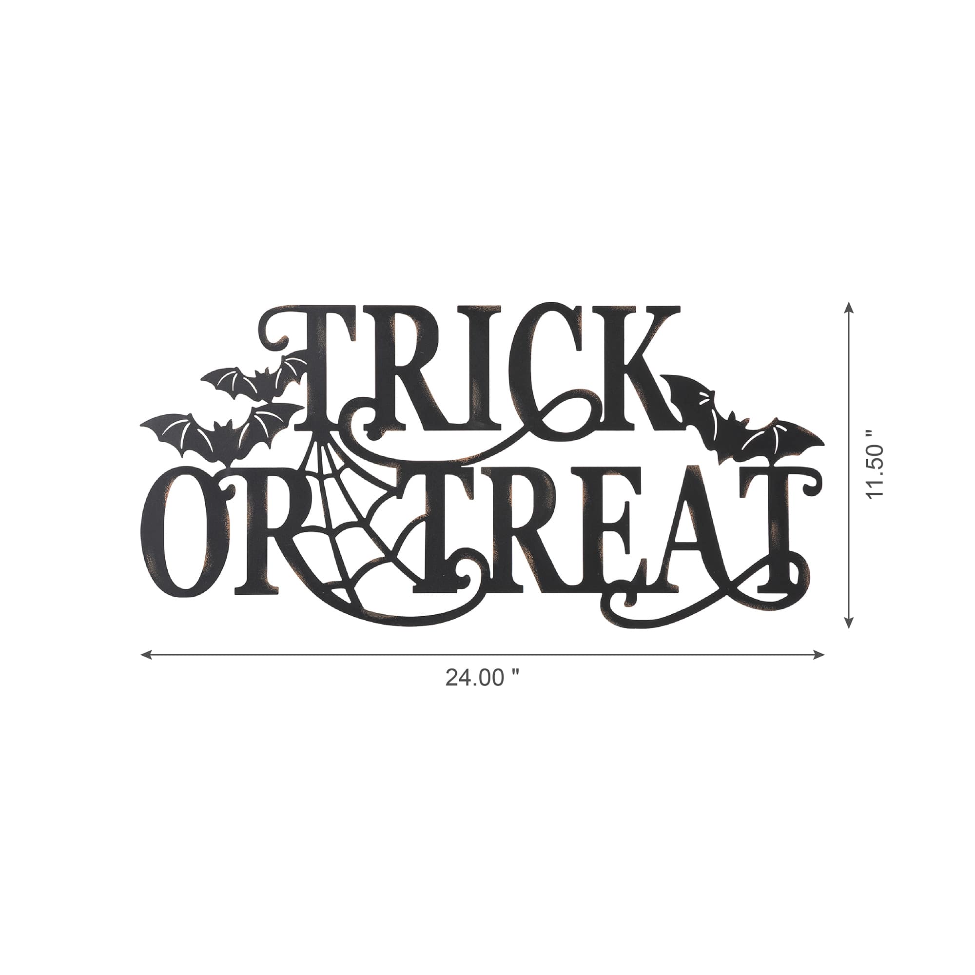 Glitzhome® 24" Metal Halloween TRICK OR TREAT Wall Sign