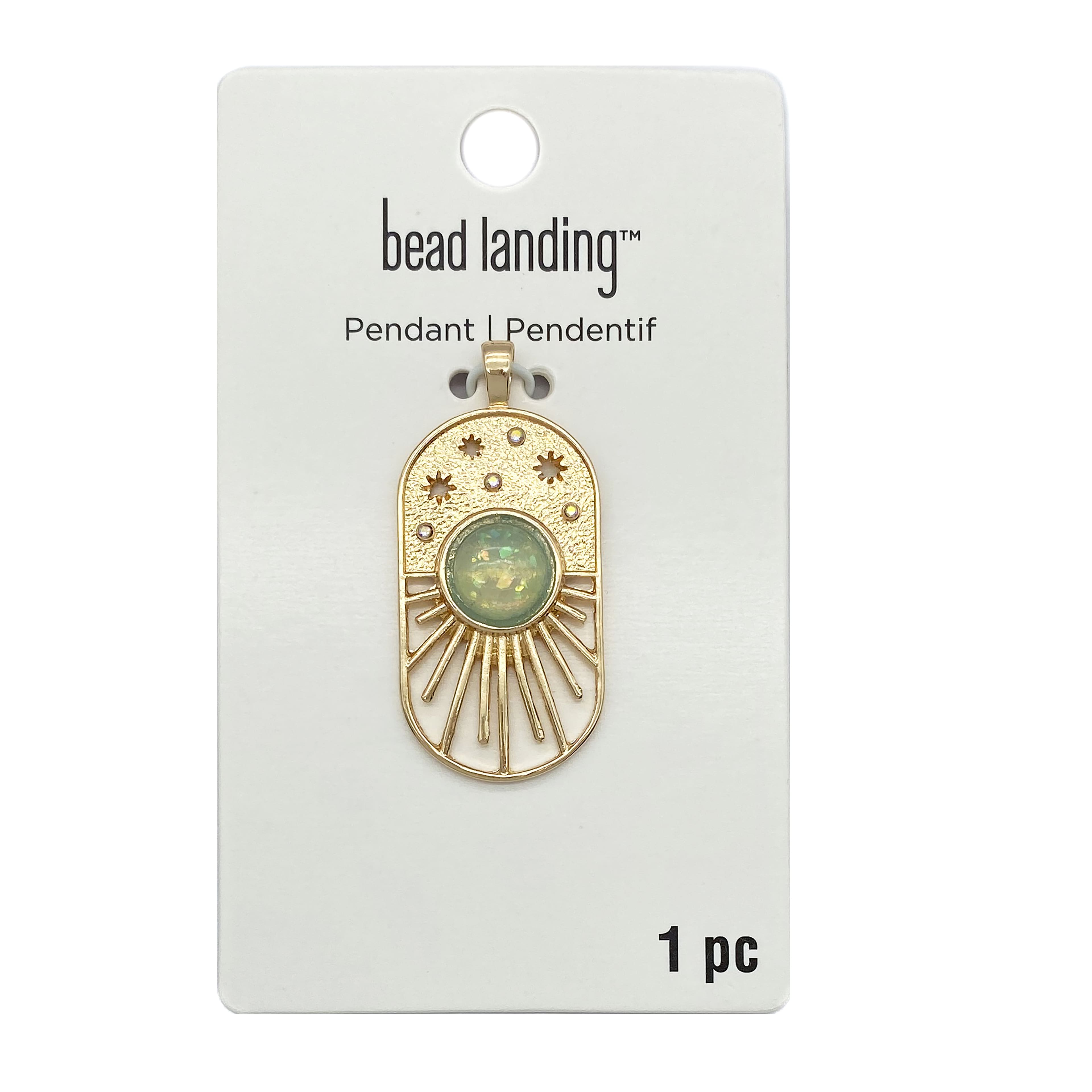 12 Pack: Opal Sunburst Evil Eye Pendant by Bead Landing™