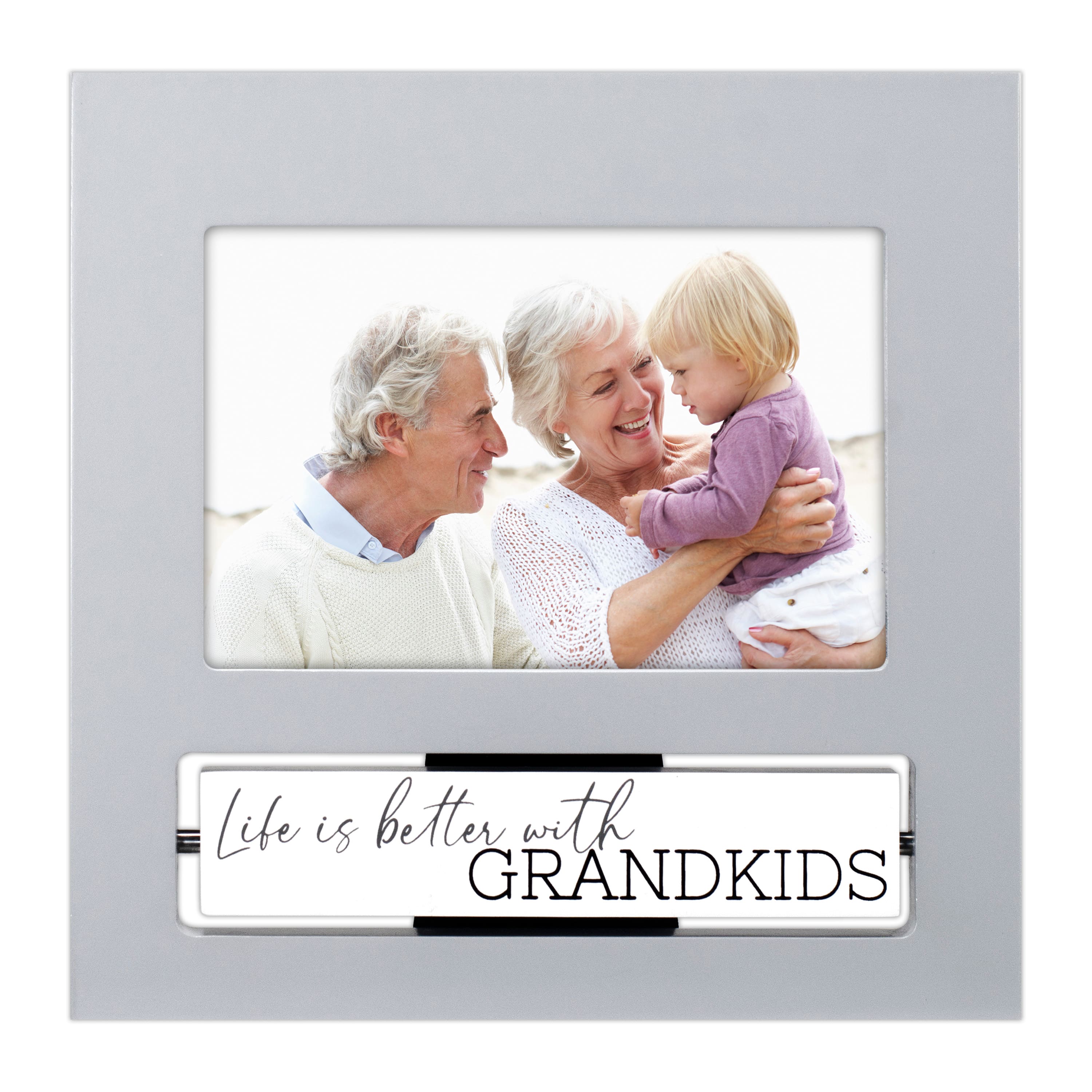 Malden International Designs Grandkids Gray 4" x 6" Flip It Frame