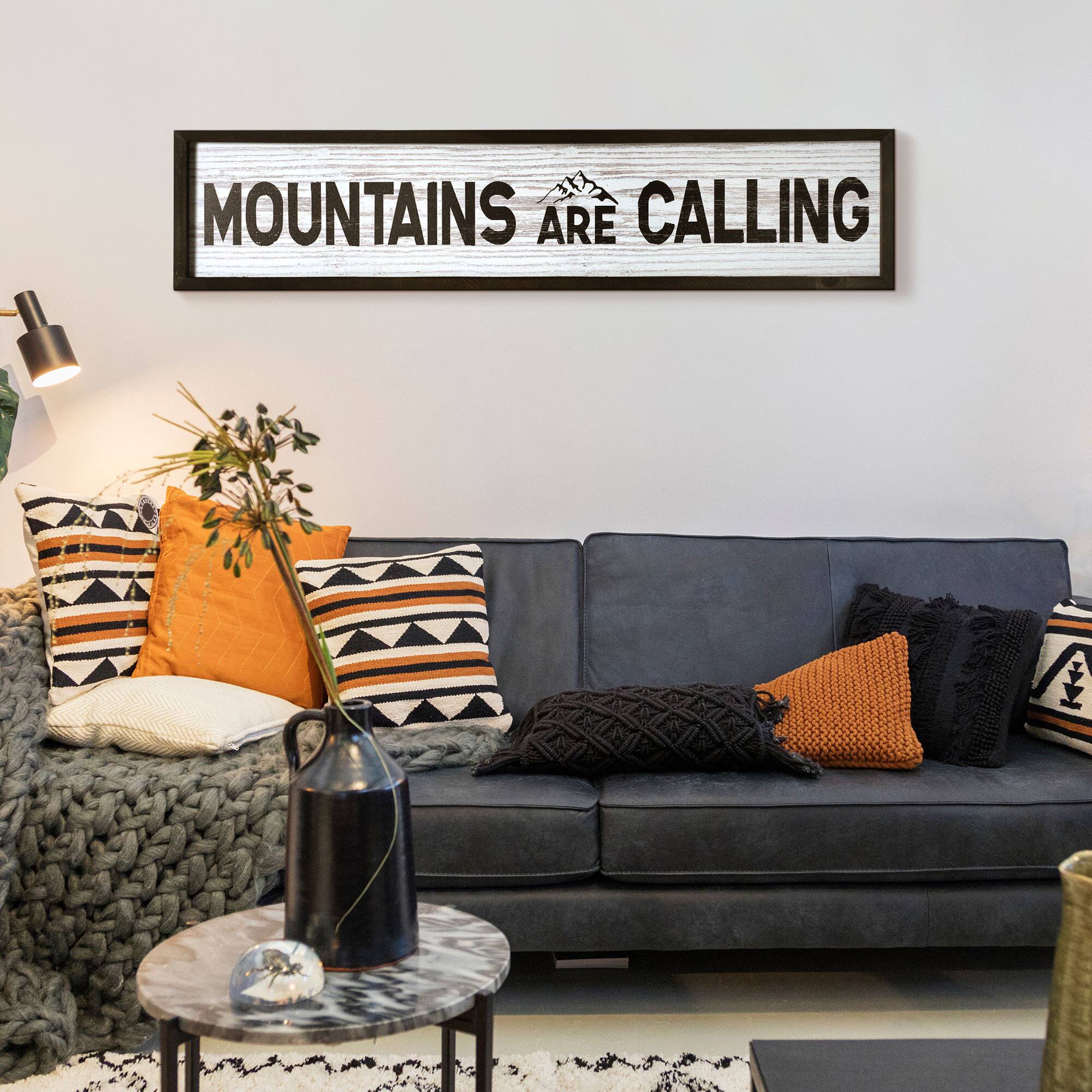 American Art D&#xE9;cor&#x2122; 36&#x22; Mountains Are Calling Wood Novelty Wall Sign