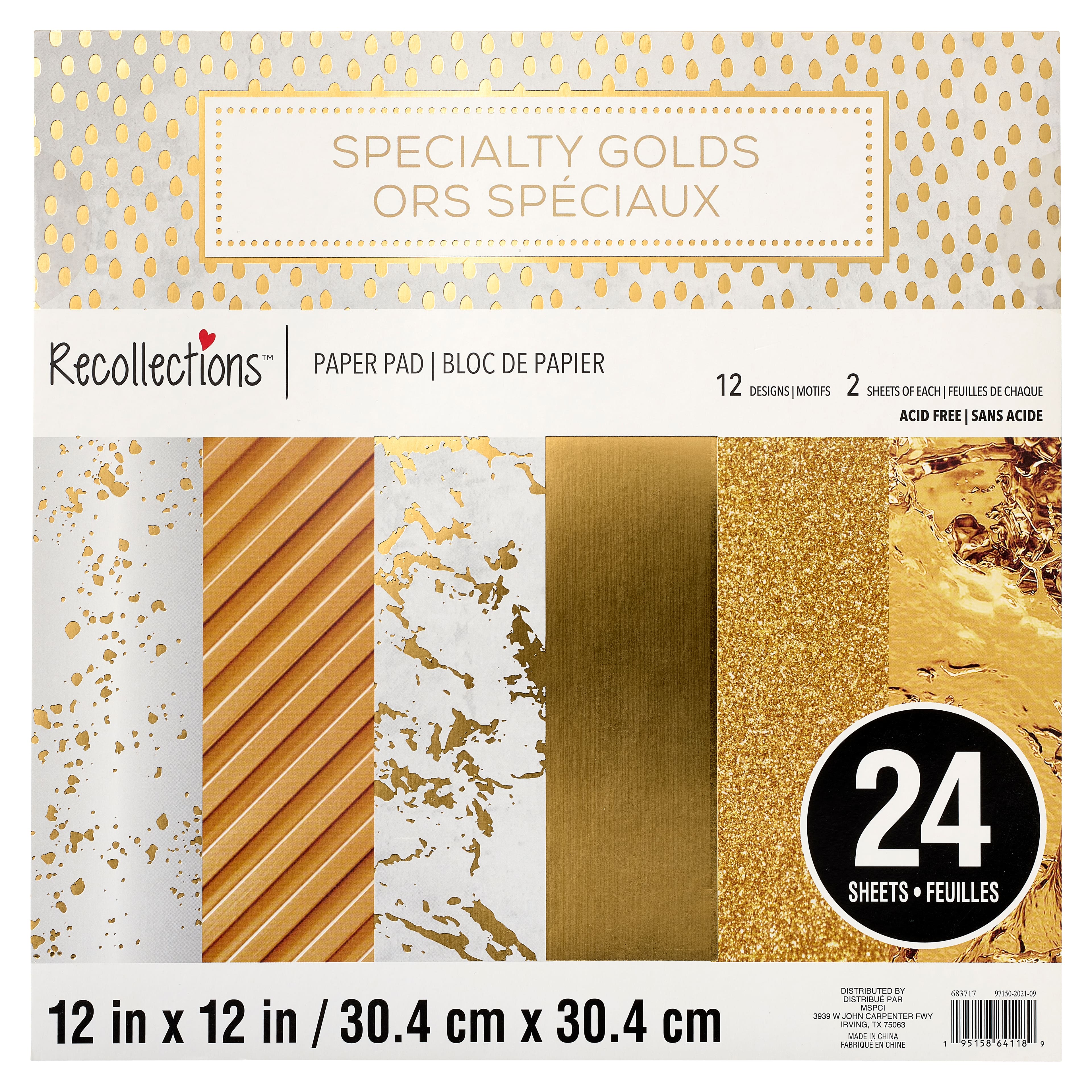 6 Pack: Specialty Golds Paper Pad by Recollections™