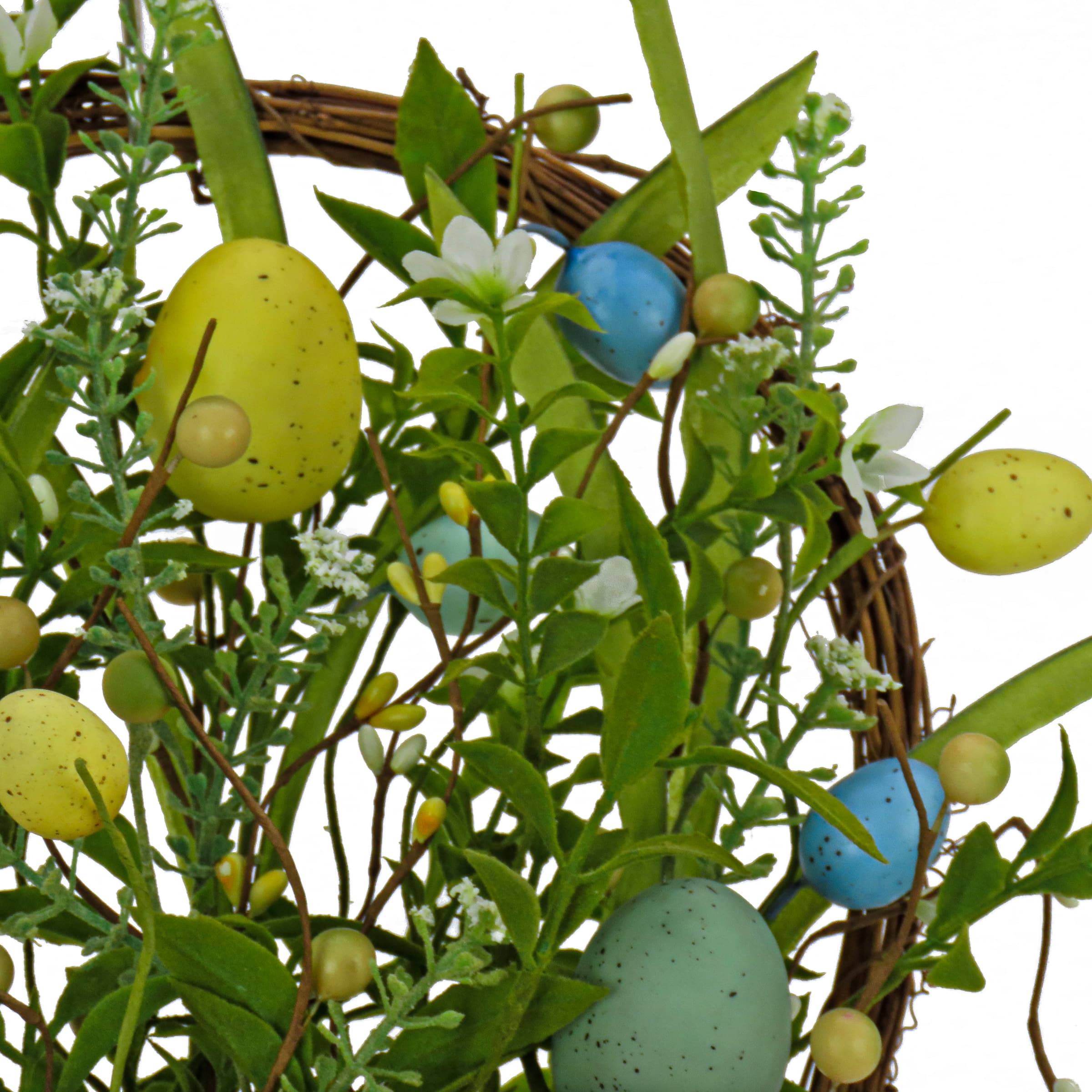 18" Spring Flowers & Eggs Wall Basket