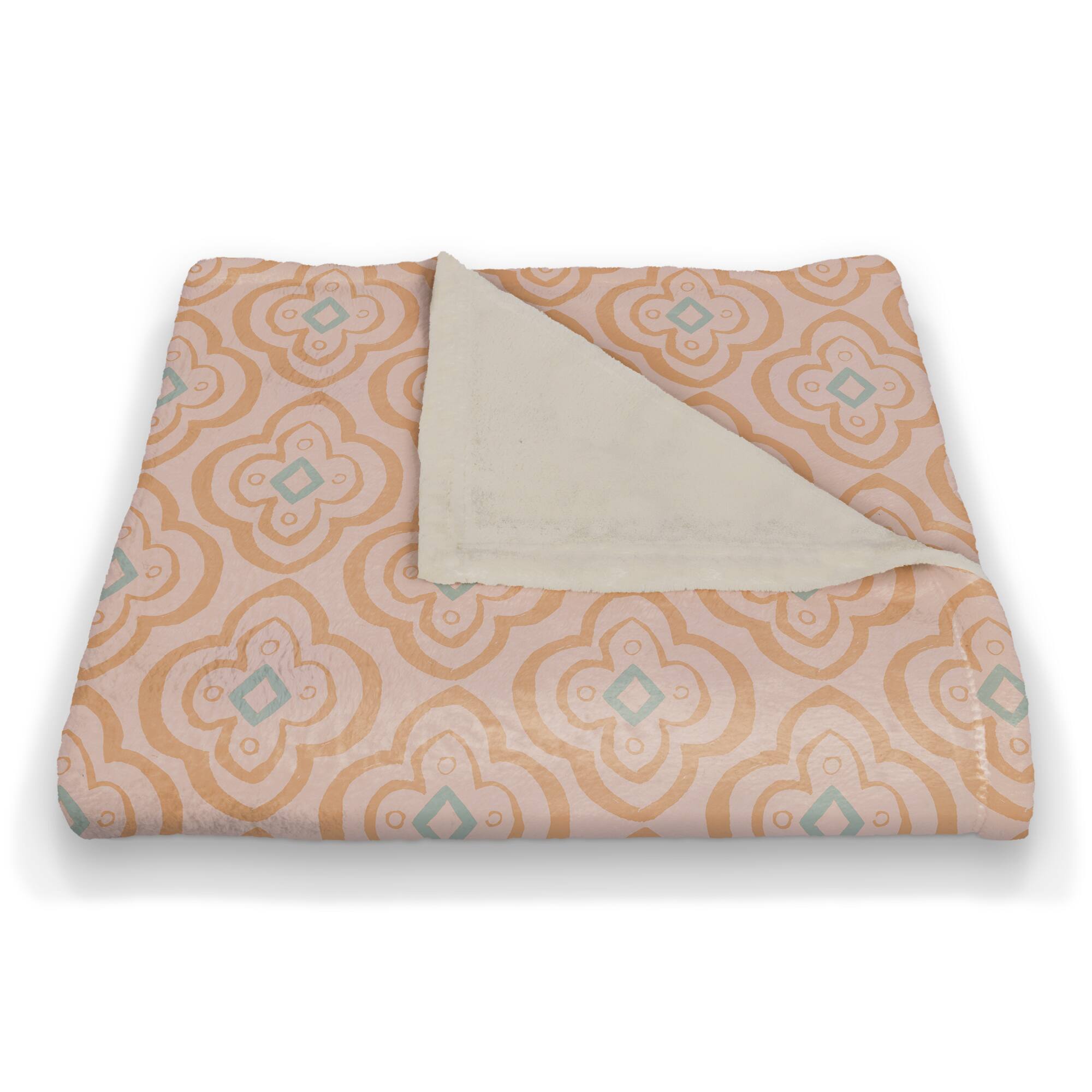Quatre Coral Fleece Blanket