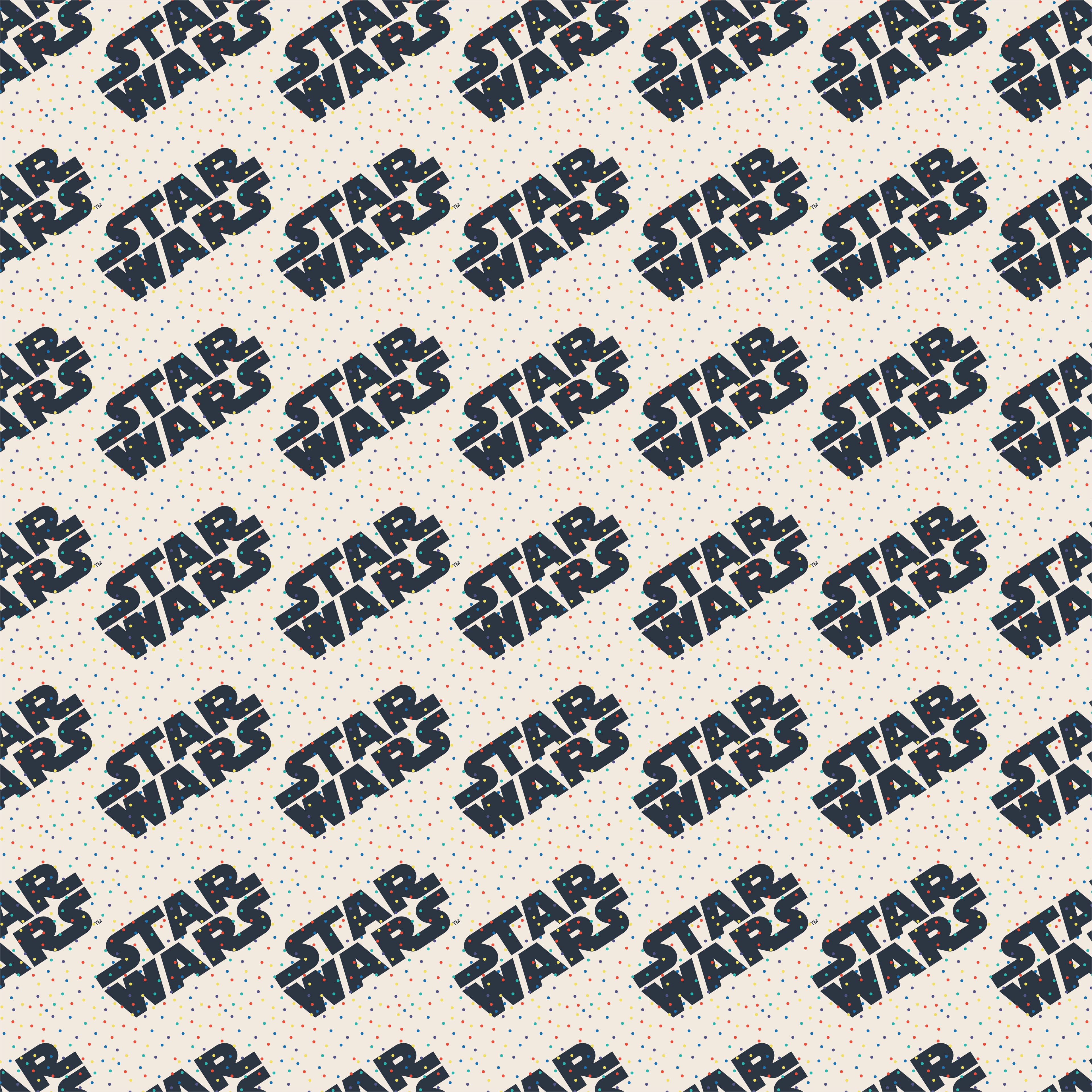 Star Wars&#x2122; Logo &#x26; Tiny Dots Cotton Fabric