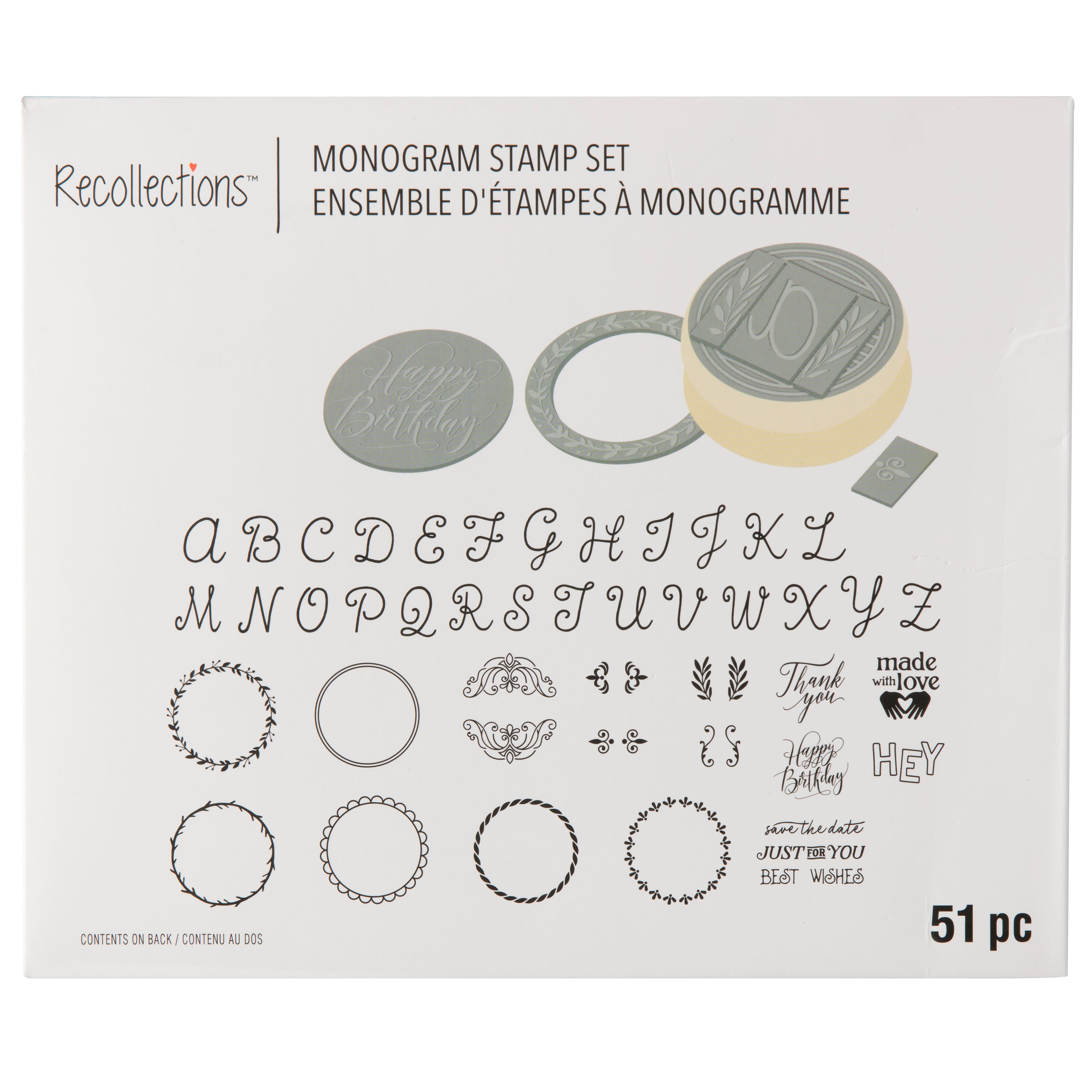 6 Pack: Interchangeable Monogram Stamp Kit by Recollections&#x2122;