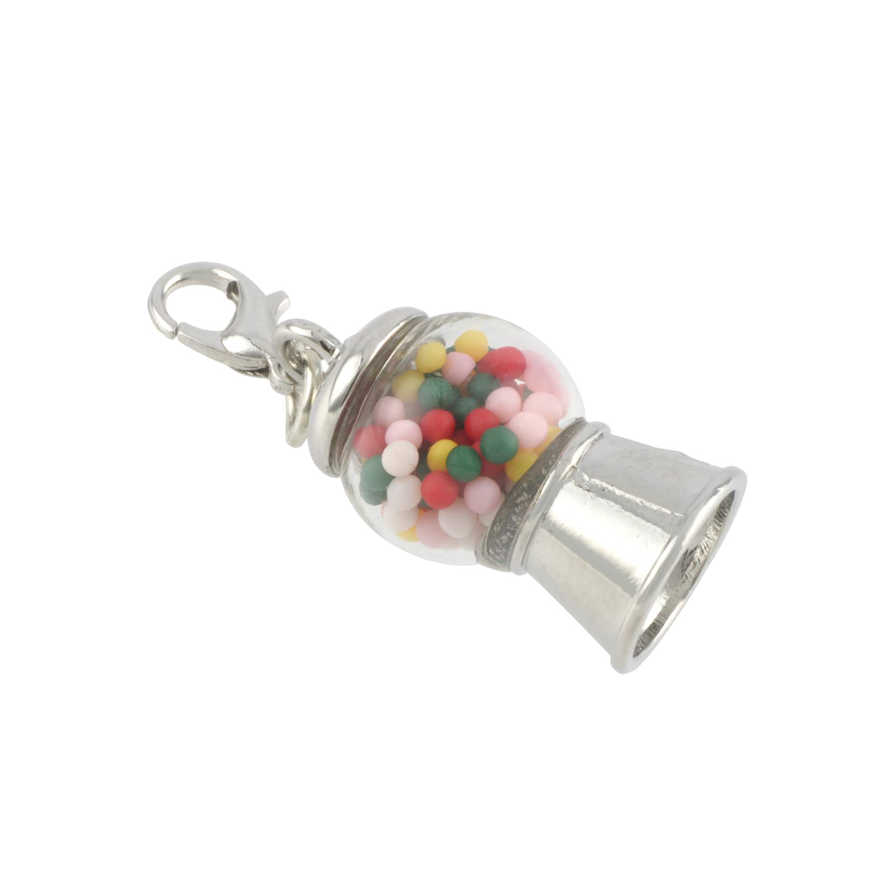 12 Pack: Rhodium Gumball Machine Charm by Bead Landing™