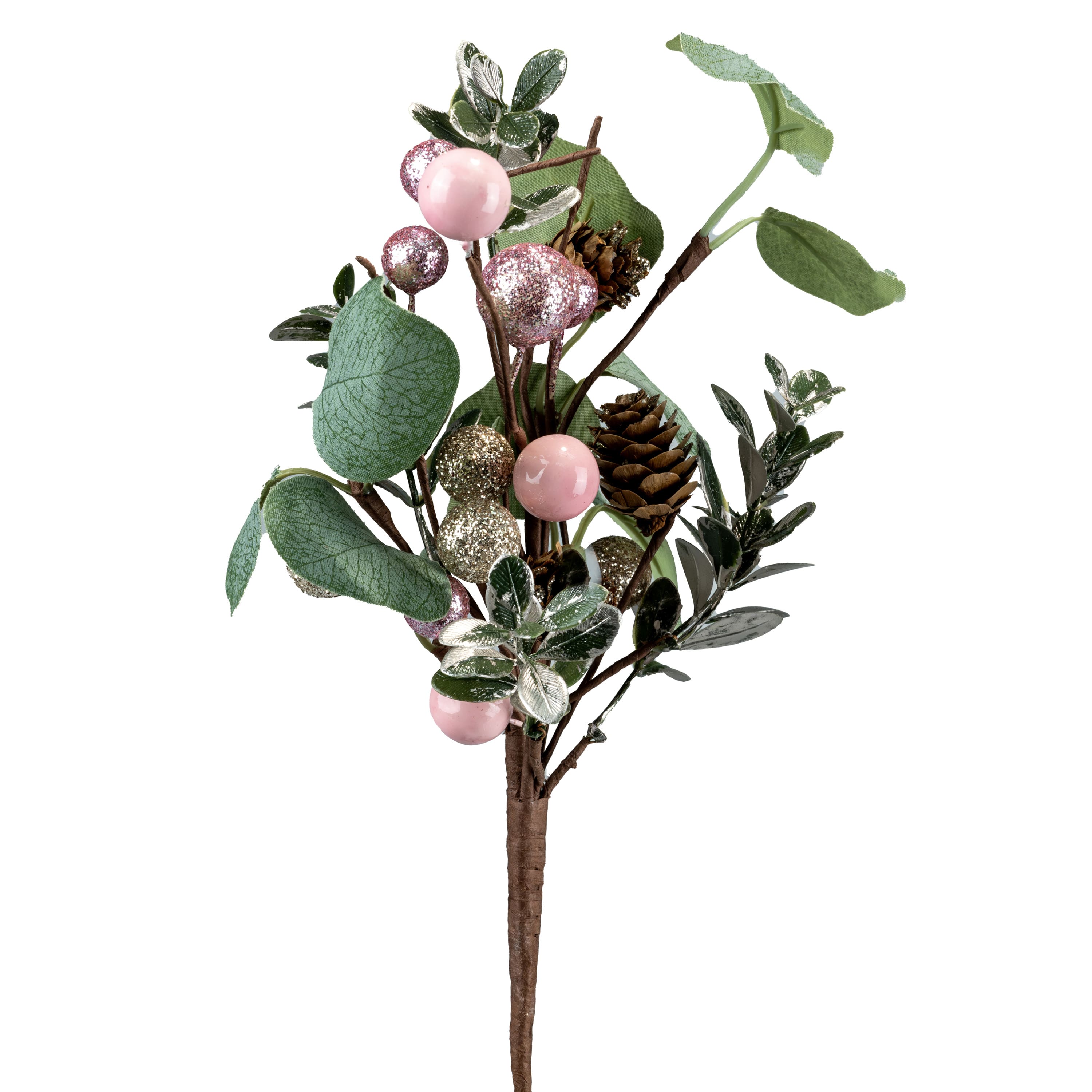12&#x22; Light Pink &#x26; Gold Pinecone &#x26; Berry Pick by Ashland&#xAE;