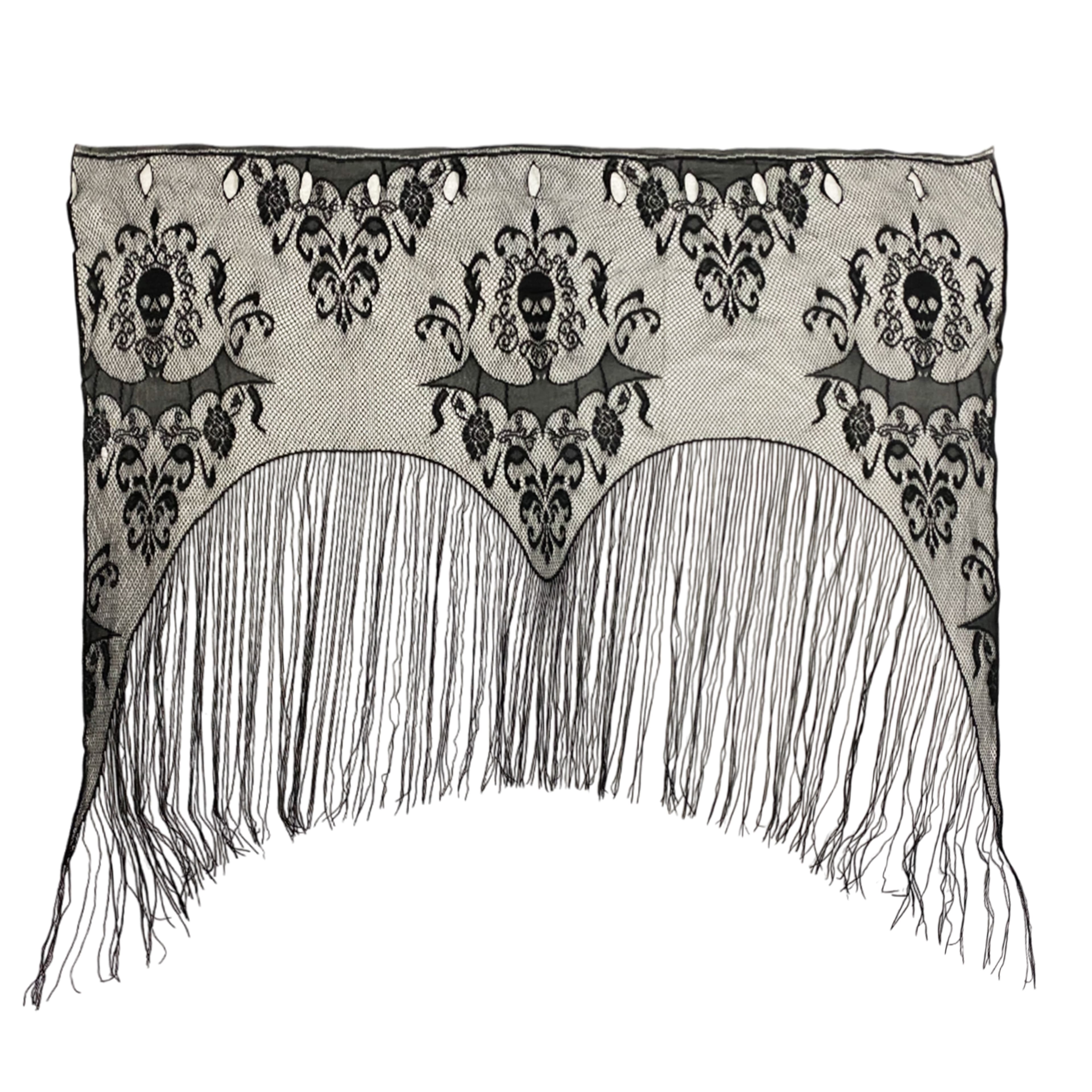 37.5&#x22; Skull Damask Lace Curtain by Ashland&#xAE;
