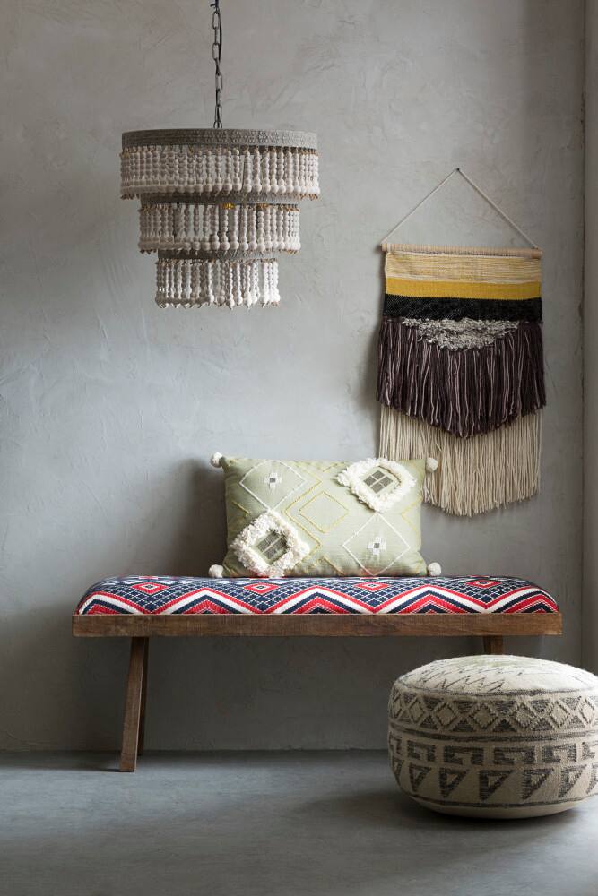 Hello Honey® 20.5" Antique White 3-Tier Wood Bead Chandelier