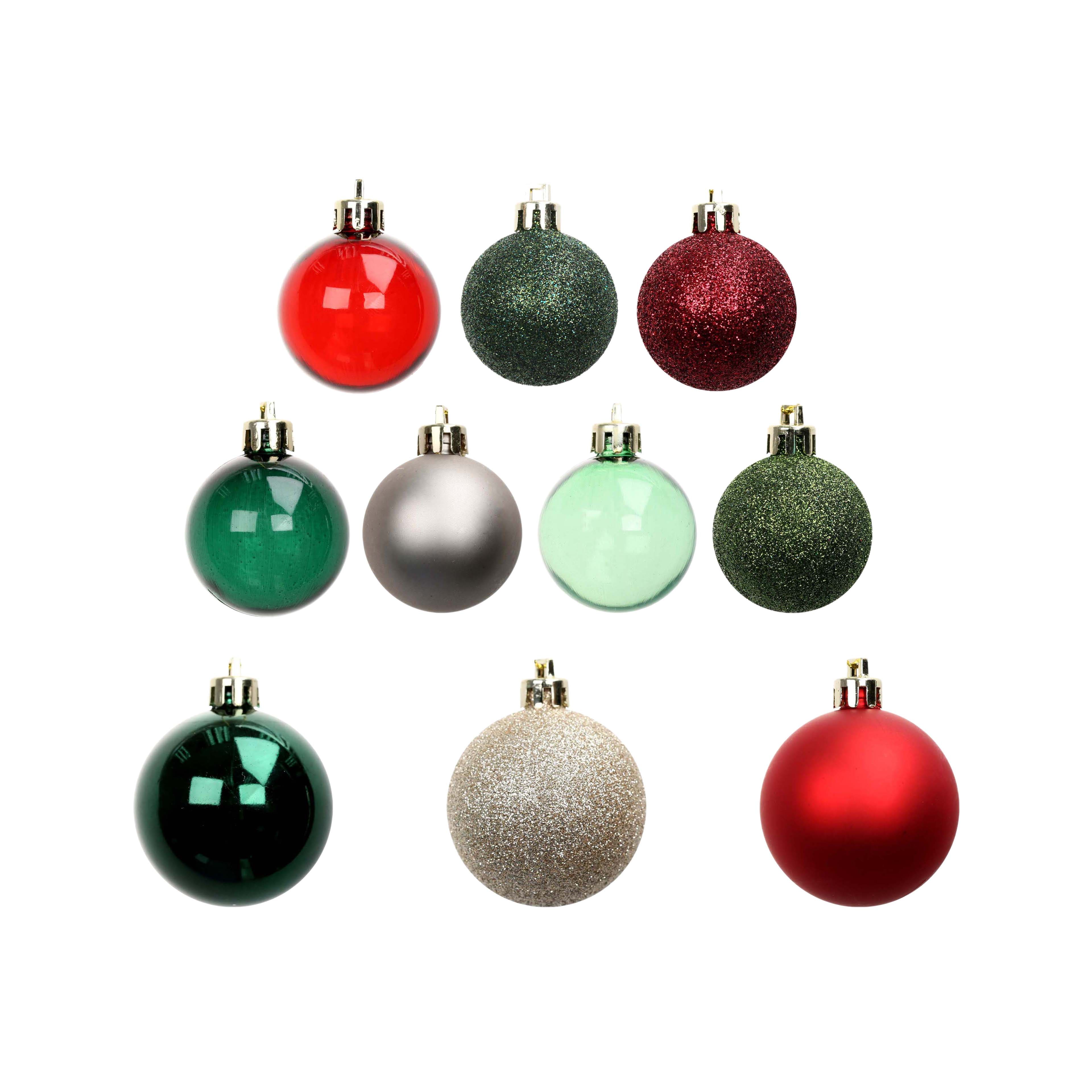 100 Pack Woodland Shatterproof Ball Ornaments by Ashland&#xAE;