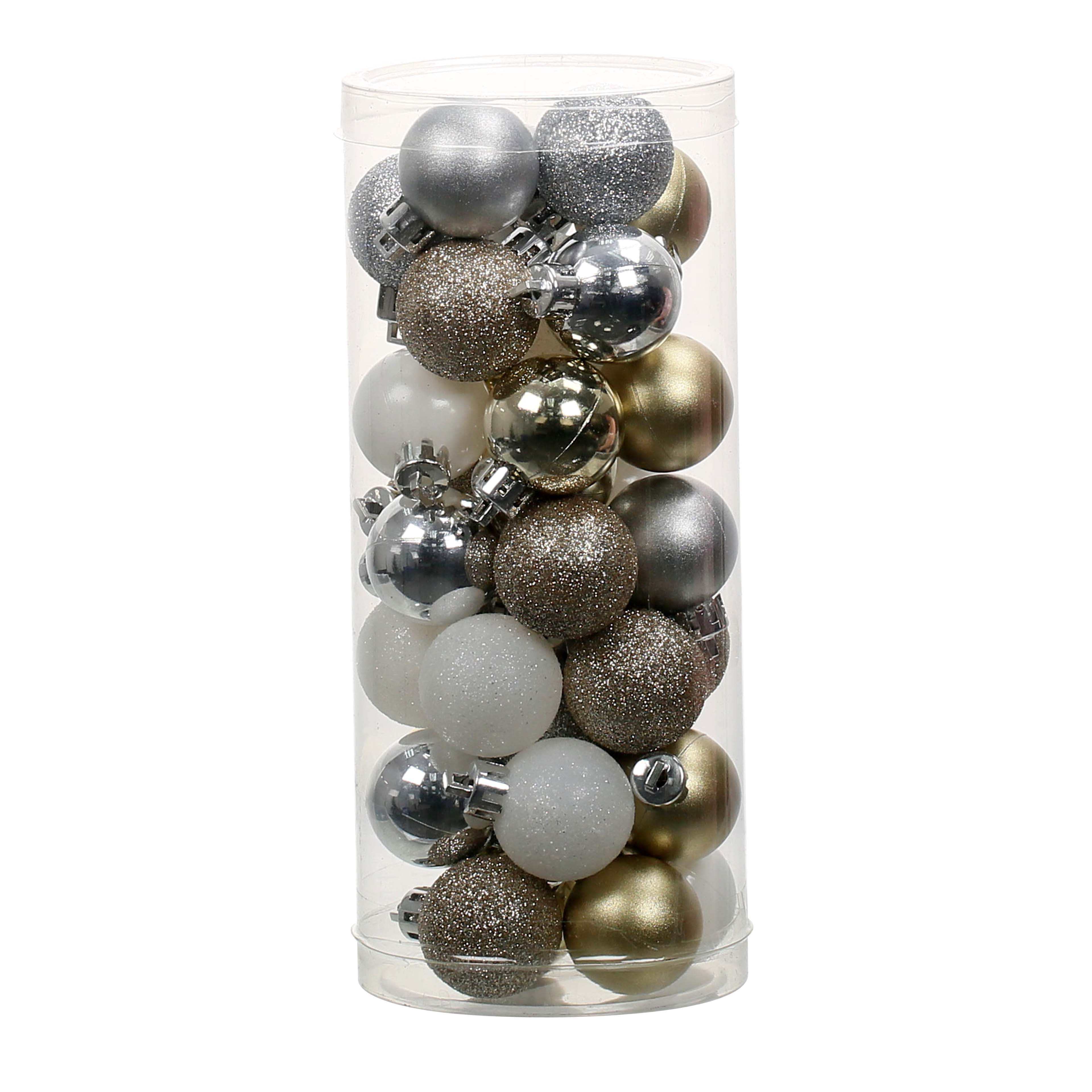 34 Pack 1.25&#x22; Silver &#x26; Gold Ball Party D&#xE9;cor Ornaments by Ashland&#xAE;