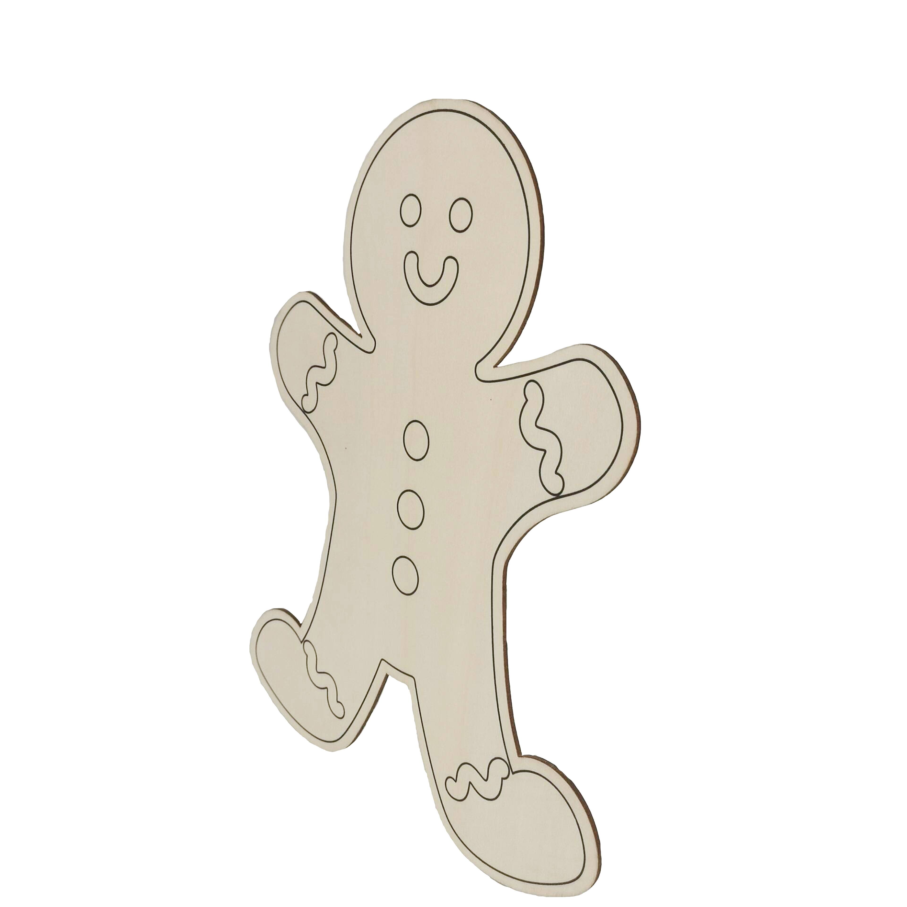 12&#x22; Wood Gingerbread Man by Creatology&#x2122;