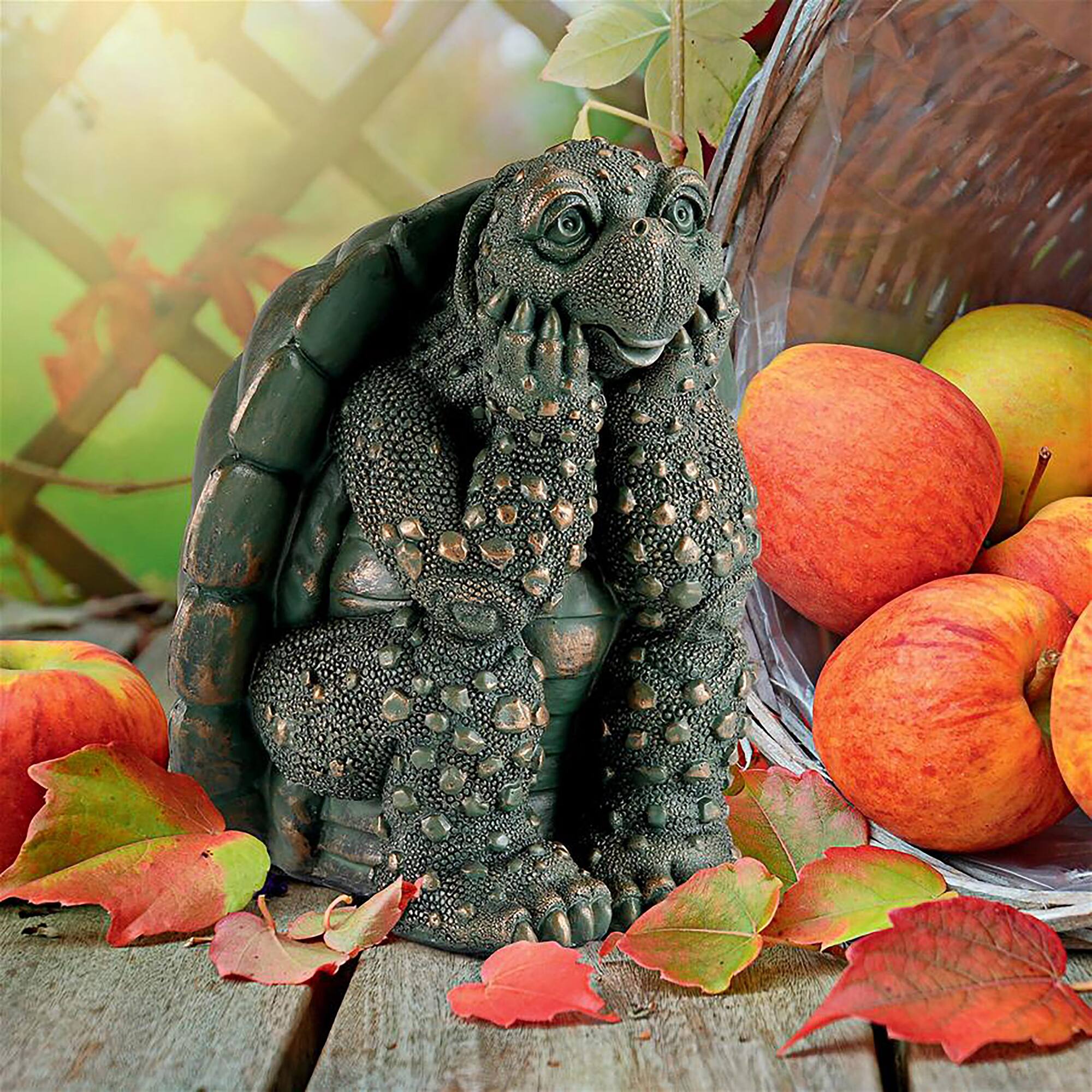 Design Toscano 7.5&#x22; The Thinker Turtle Garden Statue