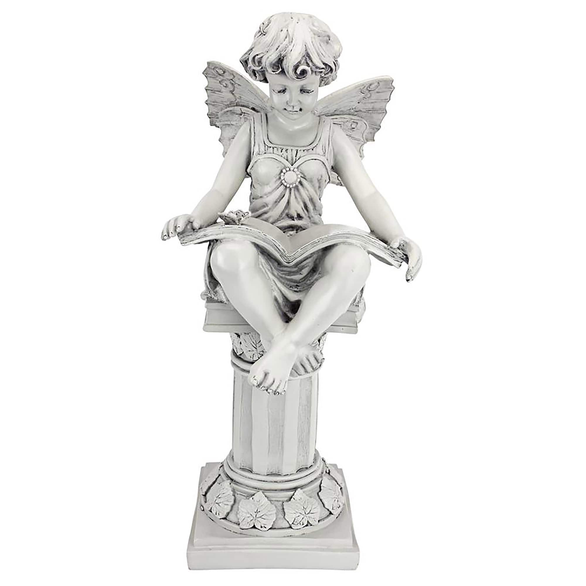 Design Toscano 21&#x22; The British Reading Fairy Garden Statue