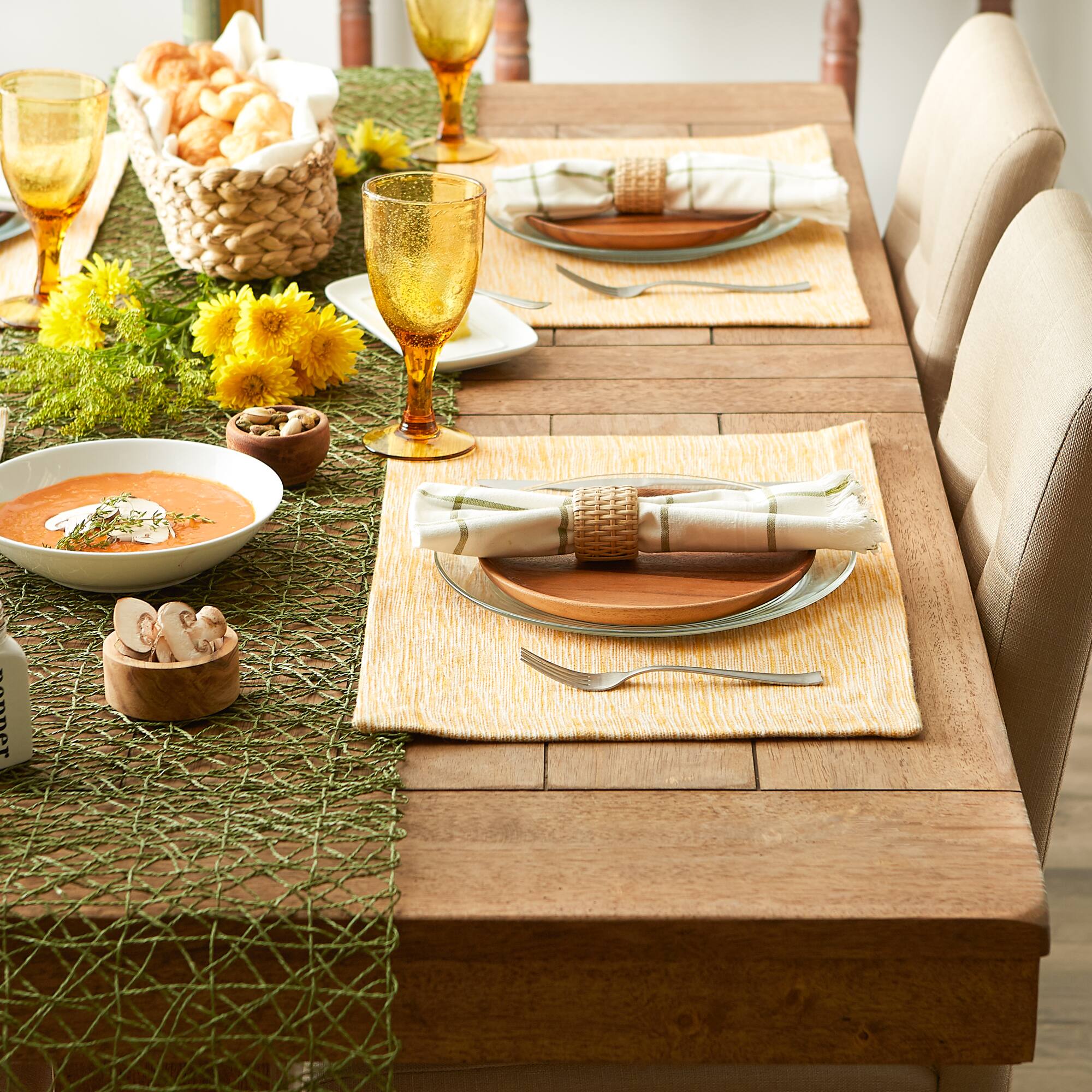 DII&#xAE; Tonal Recycled Cotton Slubby Rib Placemats, 6ct.