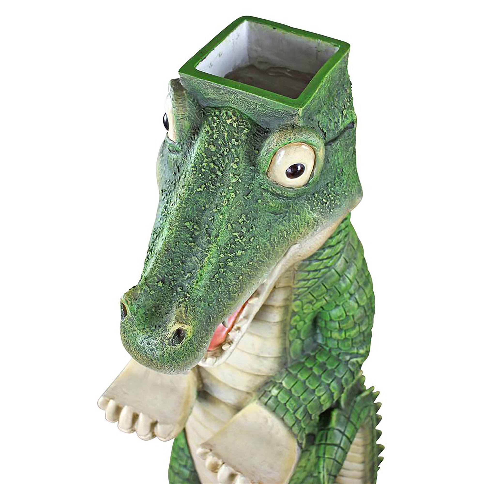 Design Toscano 43" Postal Gator Mail Post Sleeve Statue