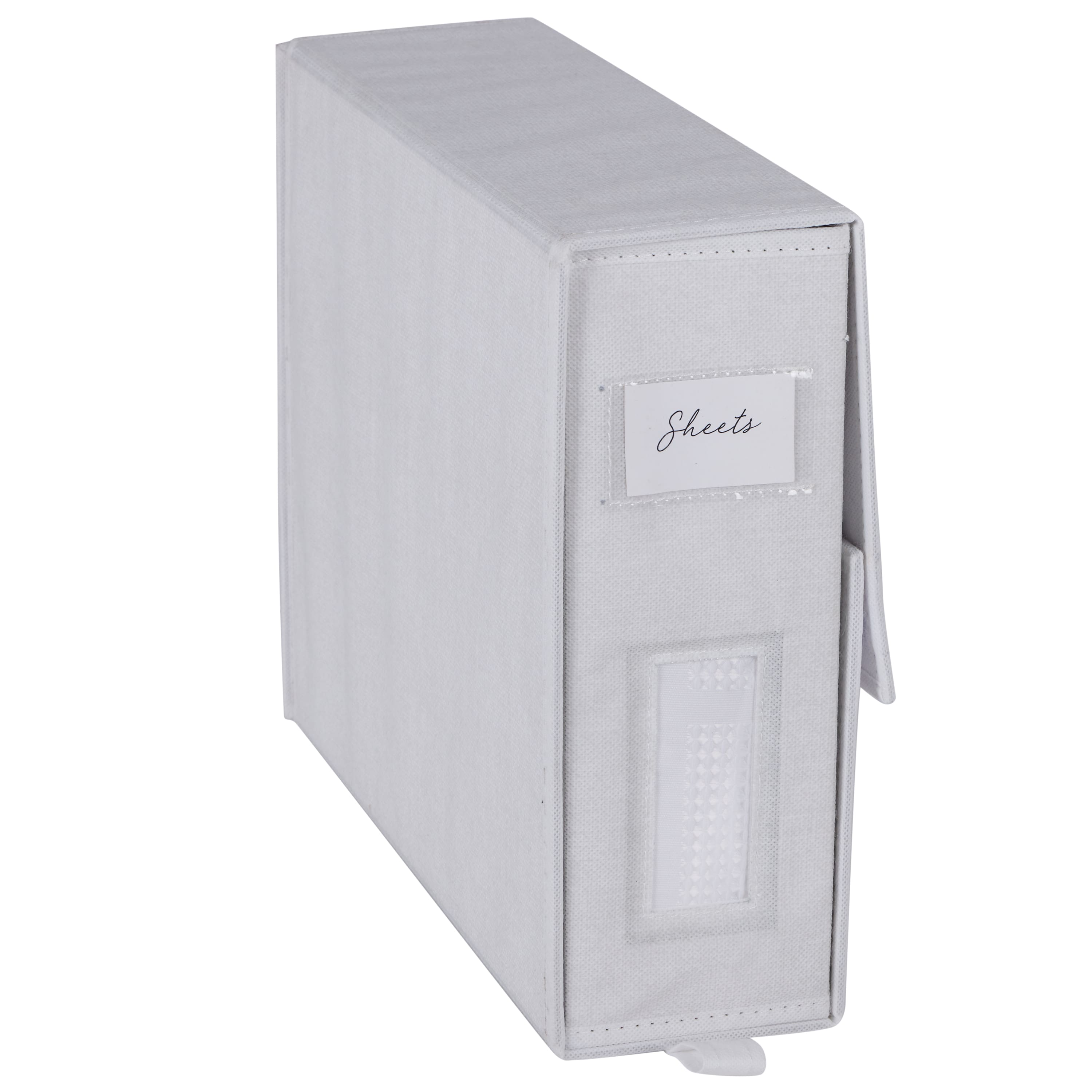 Organize It All 15" White Foldable Linen Closet Organizer