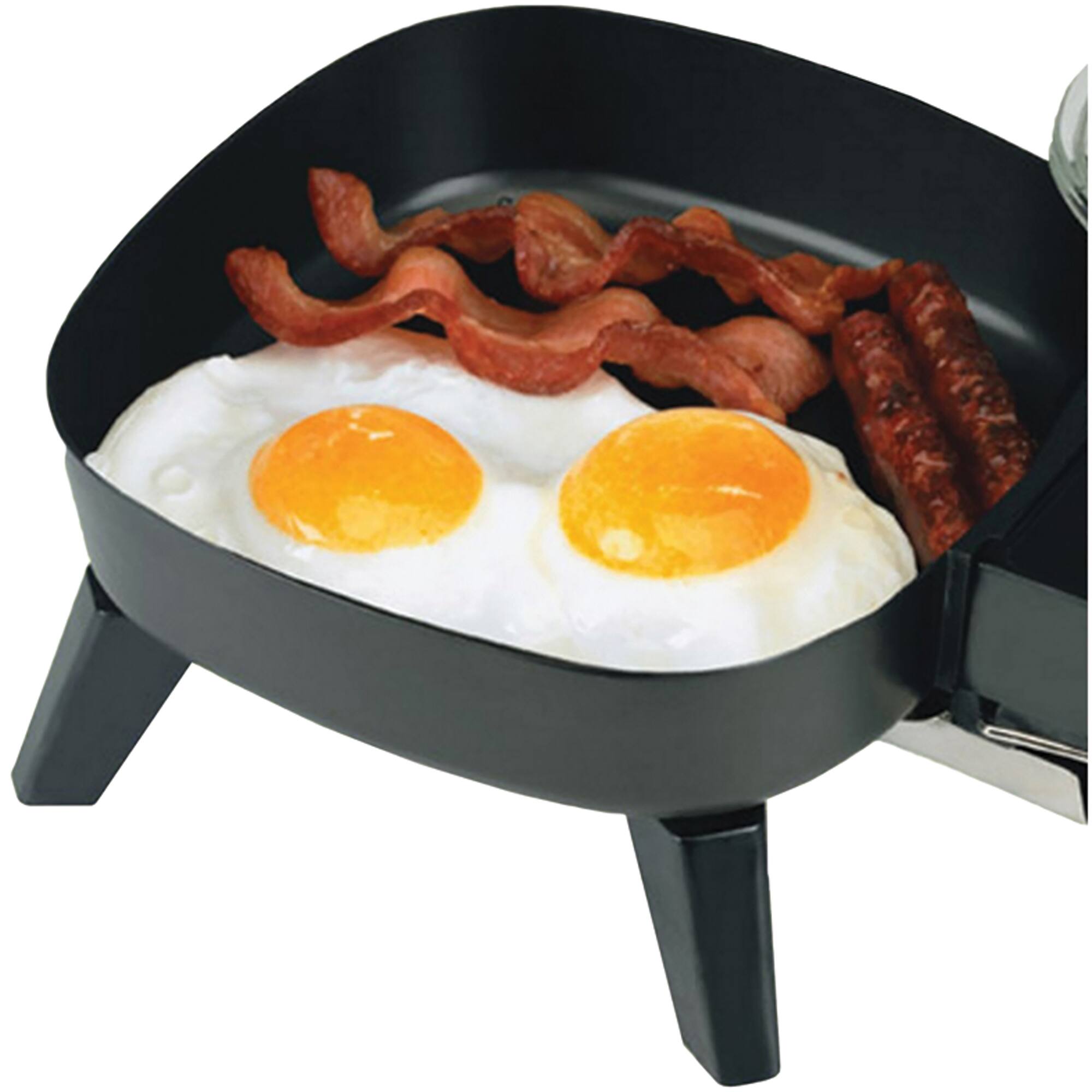 Brentwood 6" Black Nonstick Electric Skillet with Glass Lid