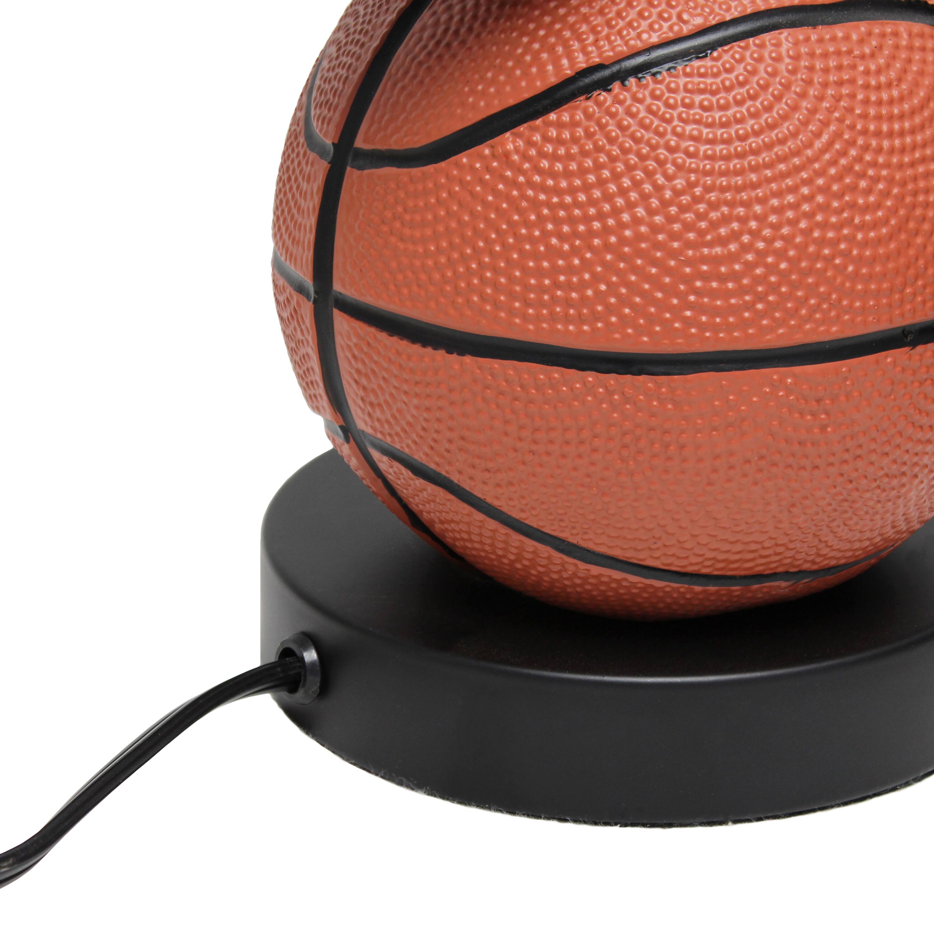 Simple Designs&#x2122; 22&#x22; Basketball, Baseball, Football Table Lamp with Beige Shade