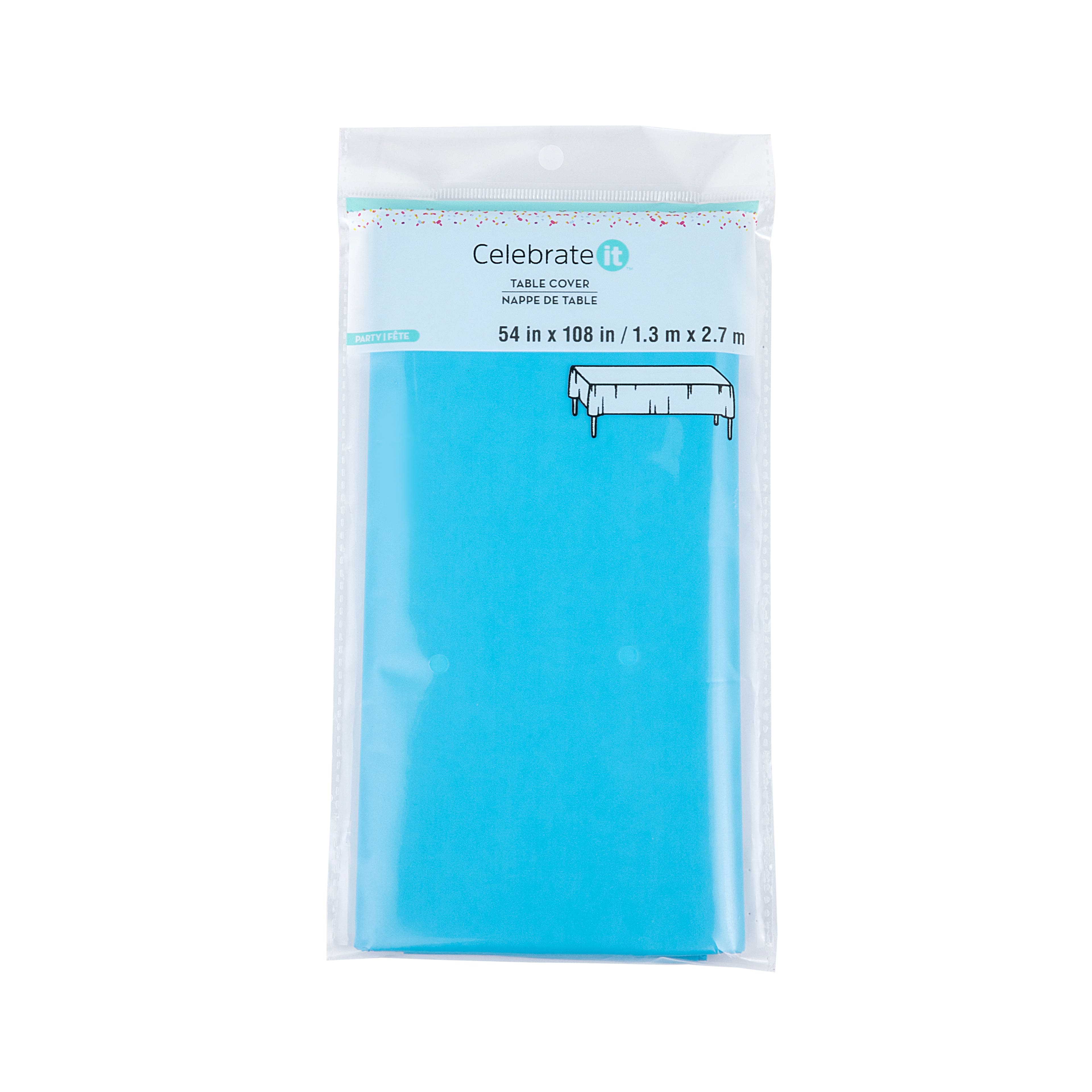 12 Pack: 108" Blue Plastic Table Cover by Celebrate It™