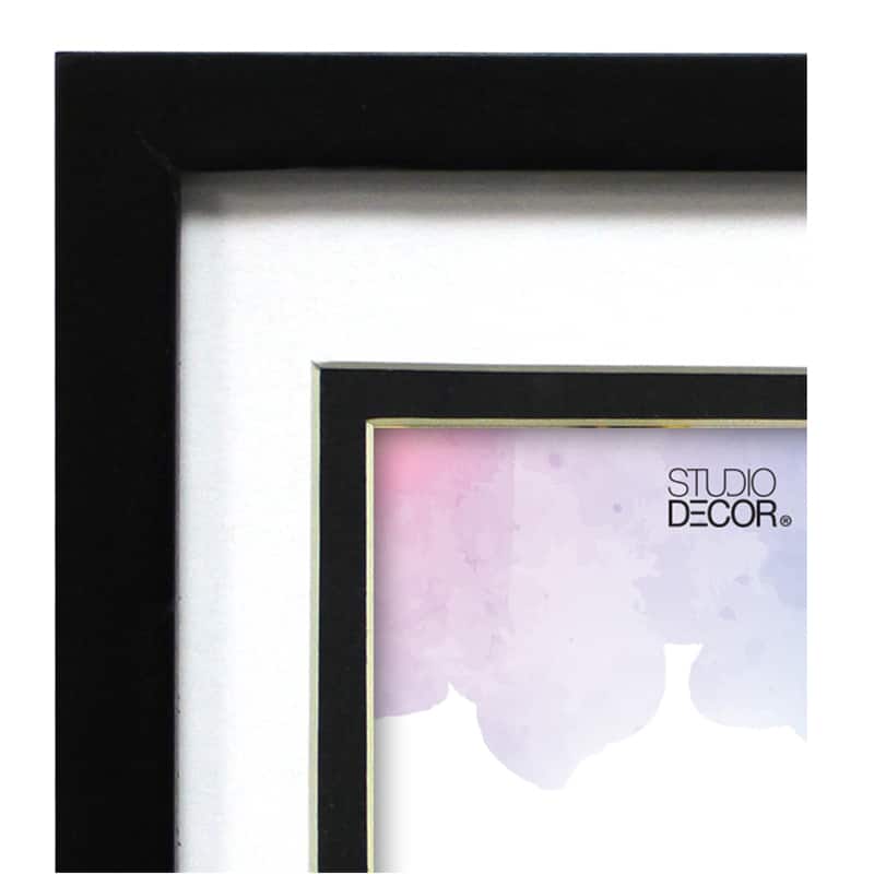 12 Pack: Black Linear Frame with Double Mat, Simply Essentials™ by Studio Décor®