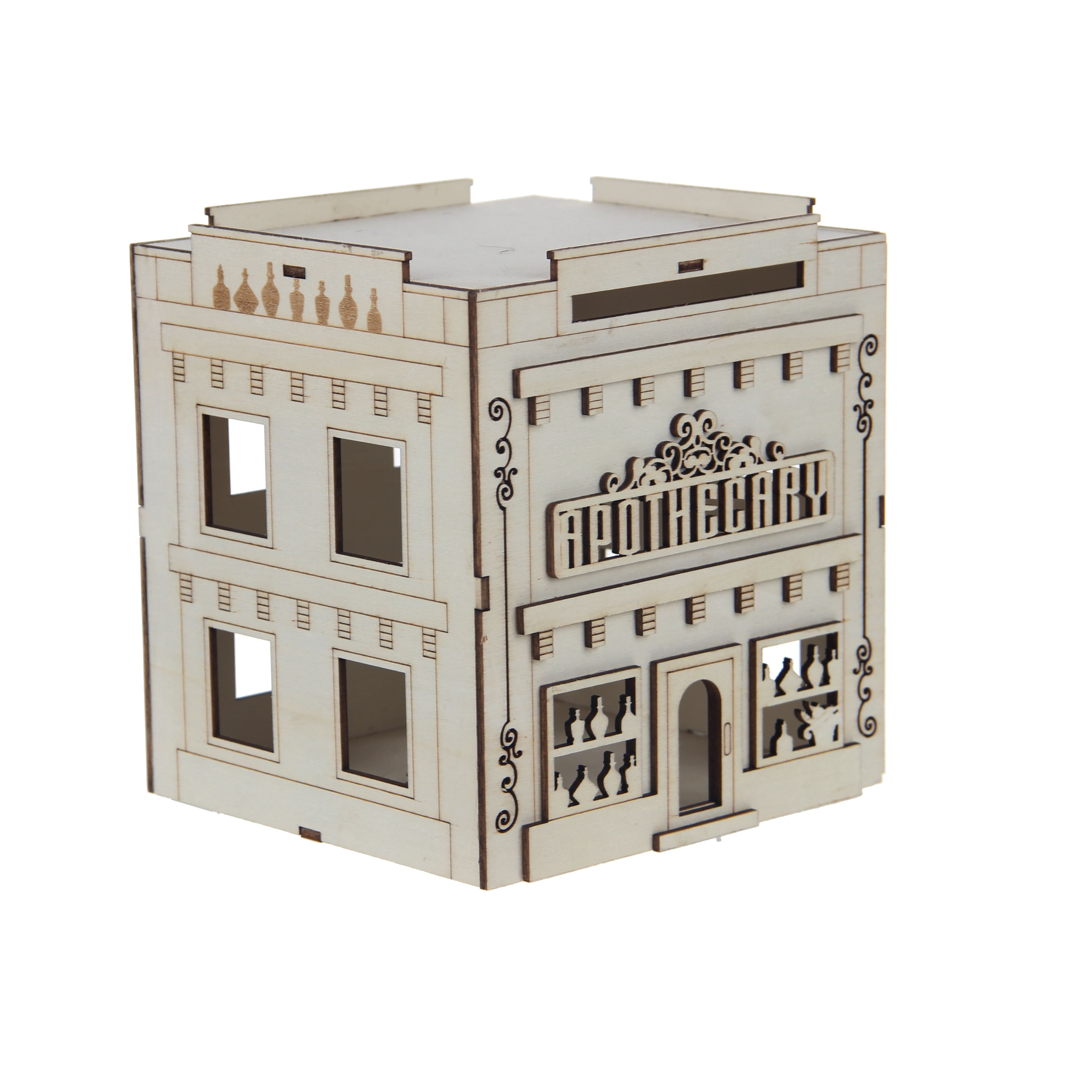 6" DIY Village Apothecary LED Wood Décor by Make Market®