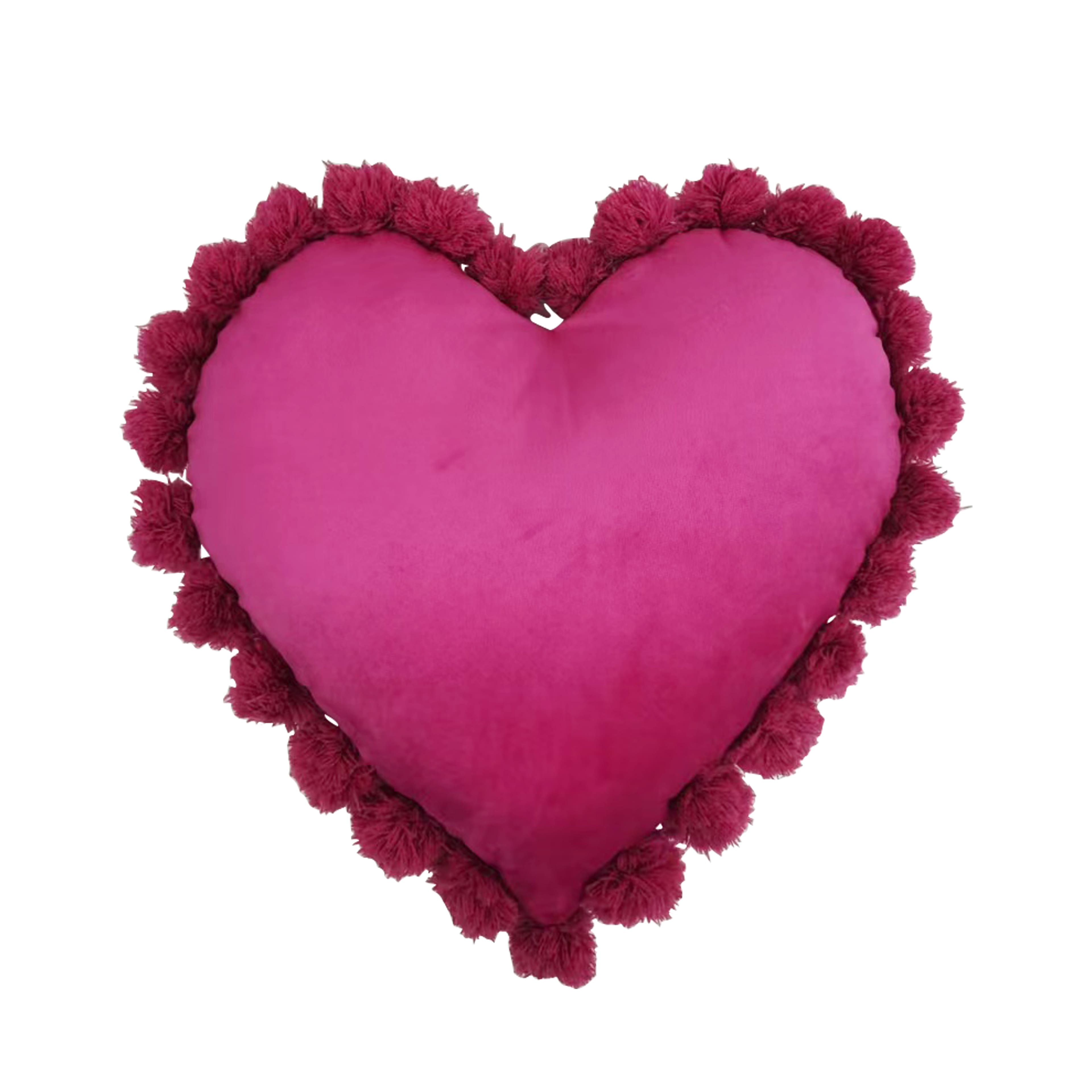 16.5" x 16" Velvet Heart Throw Pillow by Celebrate It™