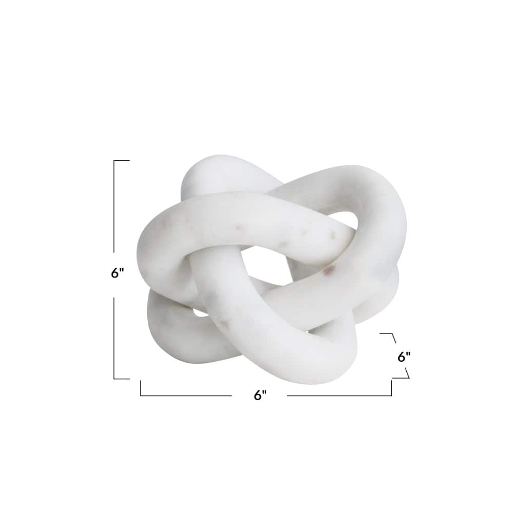 Hello Honey® 6" White Decorative Interlocking Marble Chain with 3 Links