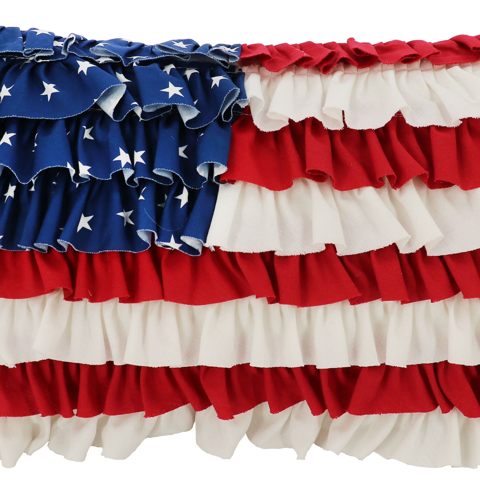 19.5&#x22; x 12&#x22; Ruffle Flag Throw Pillow by Celebrate It&#x2122;