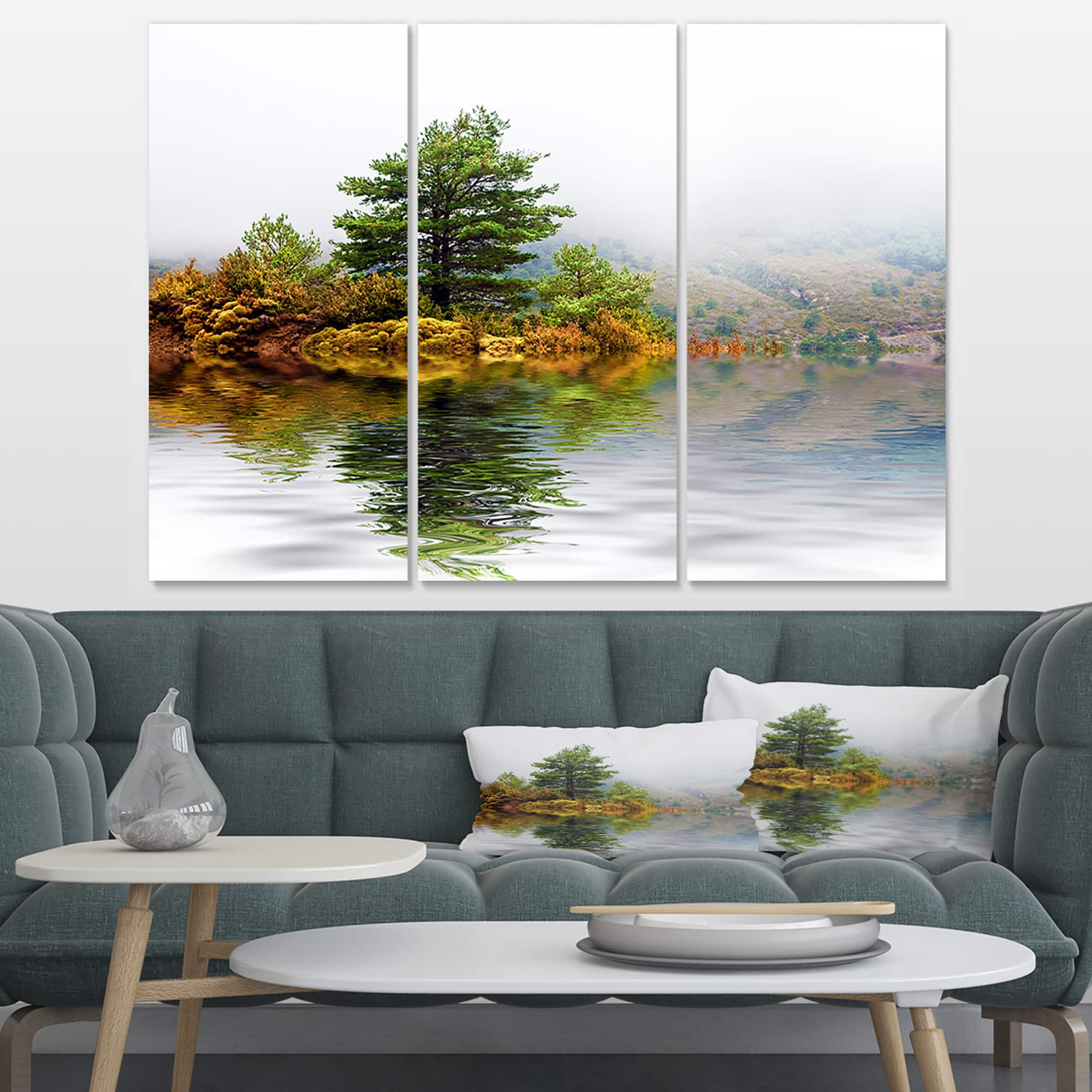 Designart - Pine Tree with Reflection