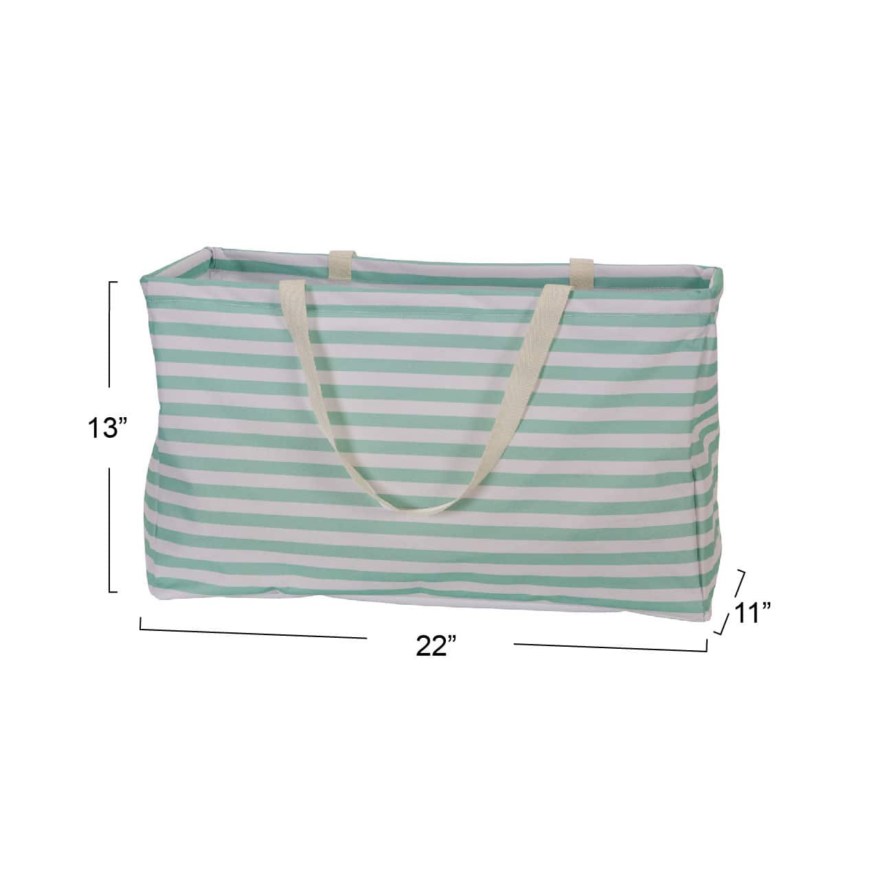 Household Essentials Krush® Teal Stripe Canvas Tote