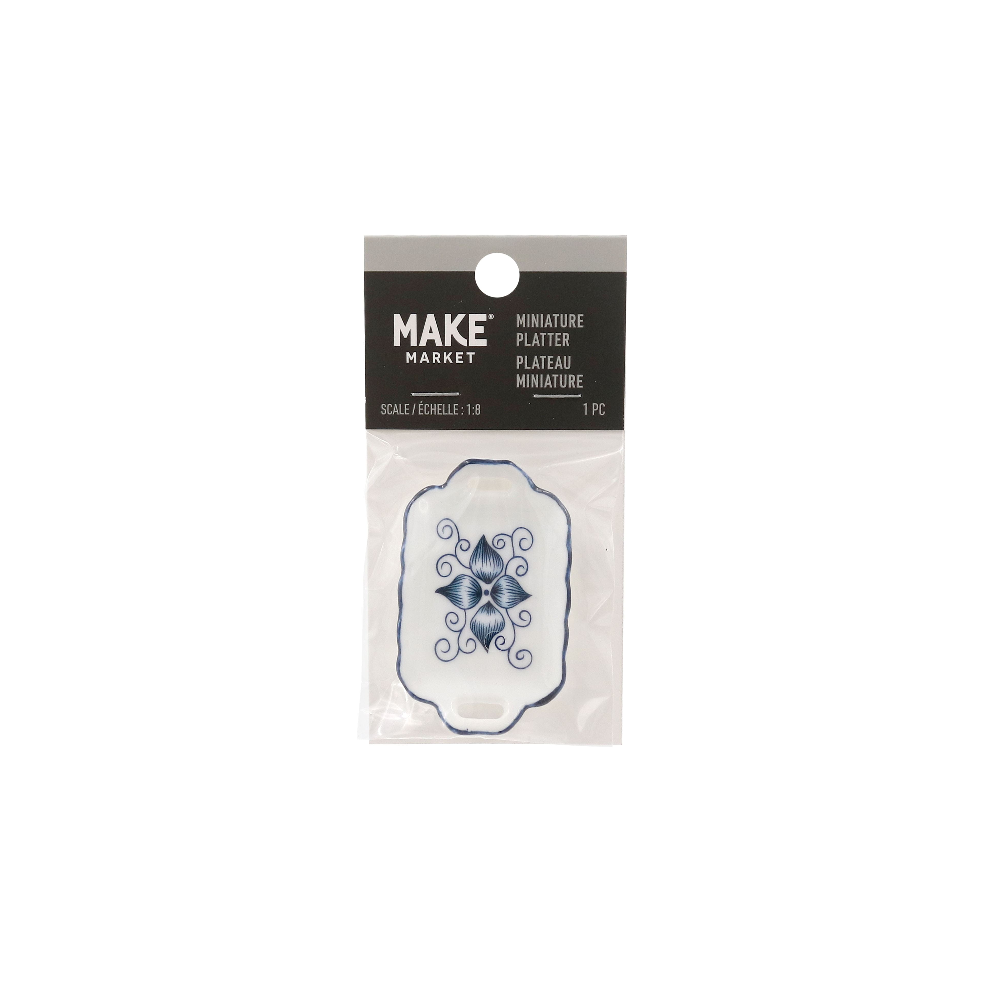 Miniature Blue &#x26; White Platter by Make Market&#xAE;