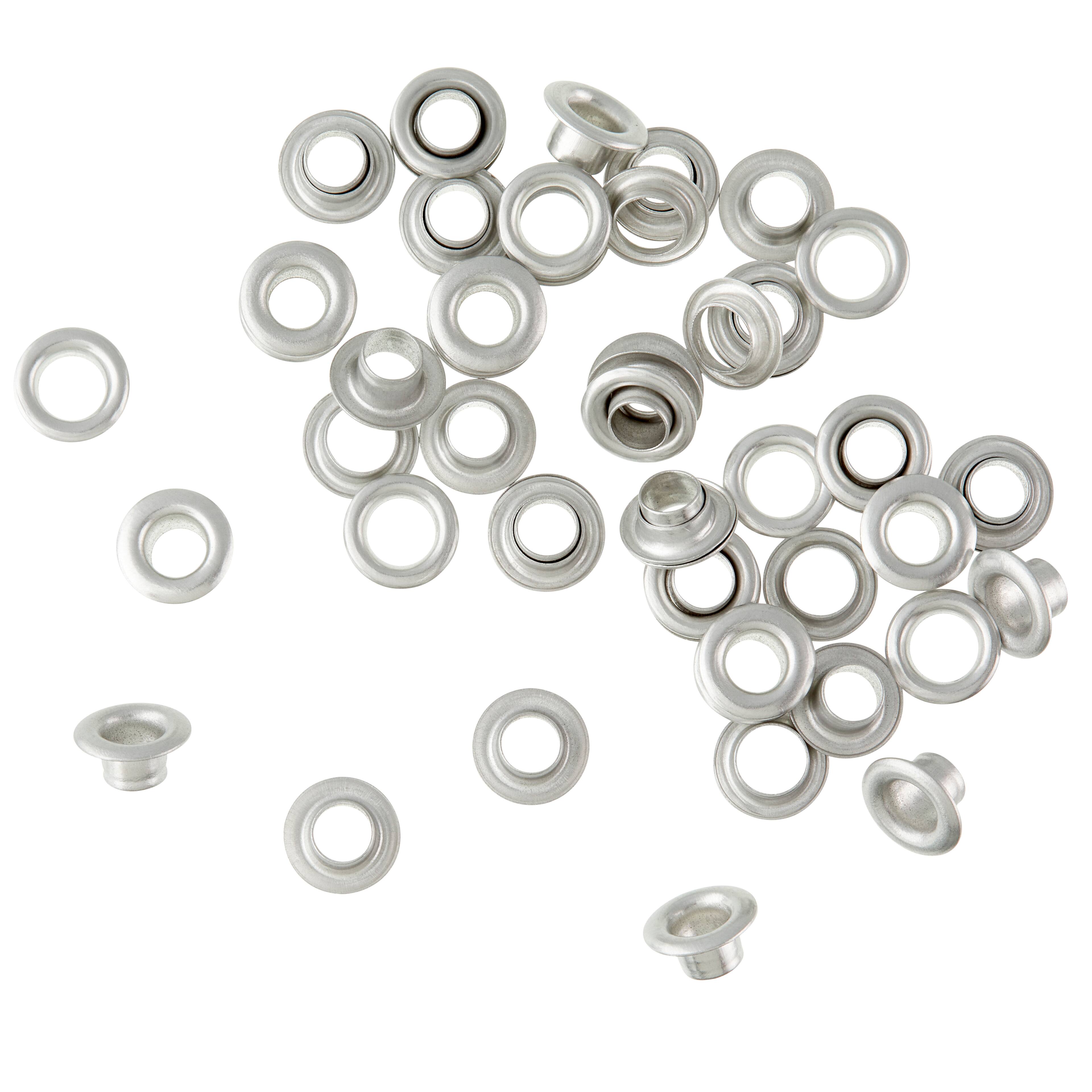 12 Packs: 25 ct. (300 total) 3/16&#x22; Silver Eyelets by Loops &#x26; Threads&#x2122;