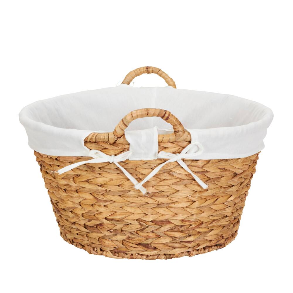 Household Essentials 12.5&#x22; Round Wicker Laundry Basket with Handles