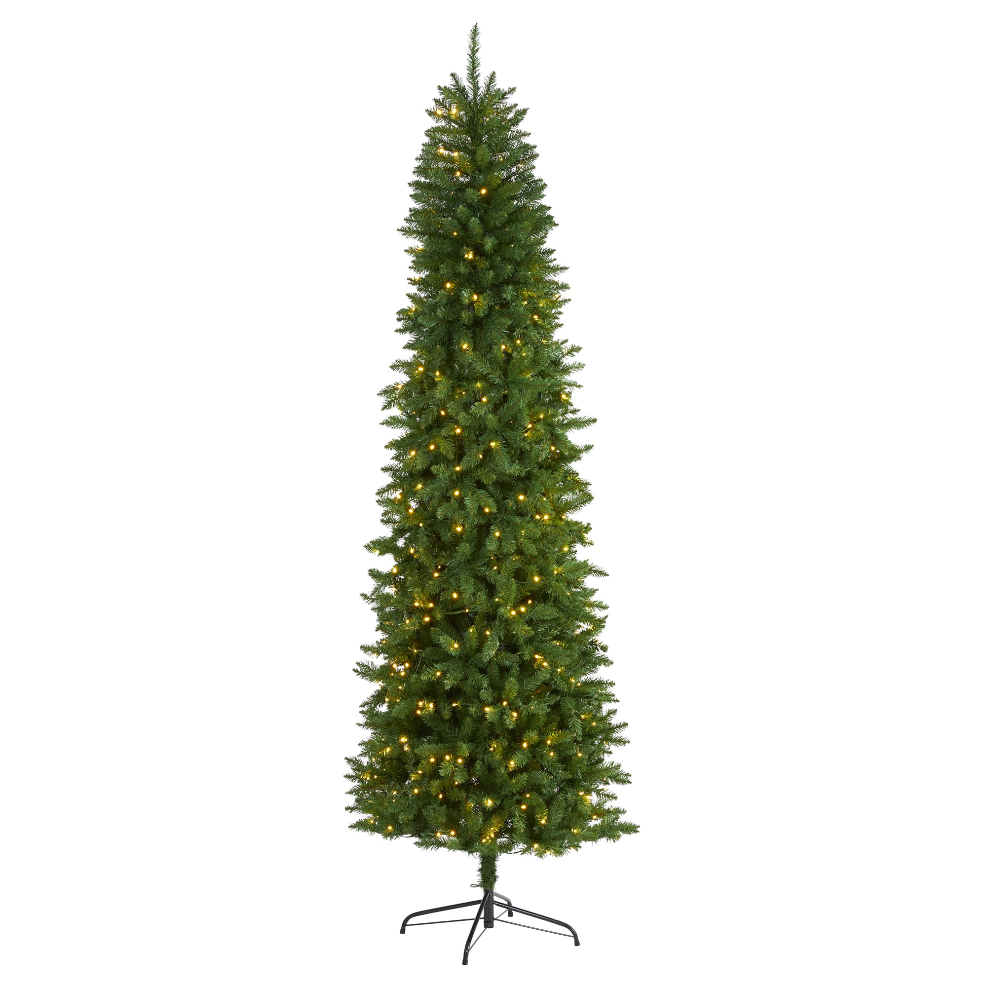 7.5Ft PVC Artificial Slim Pencil Christmas Tree w/Stand Holiday Decoration Green 