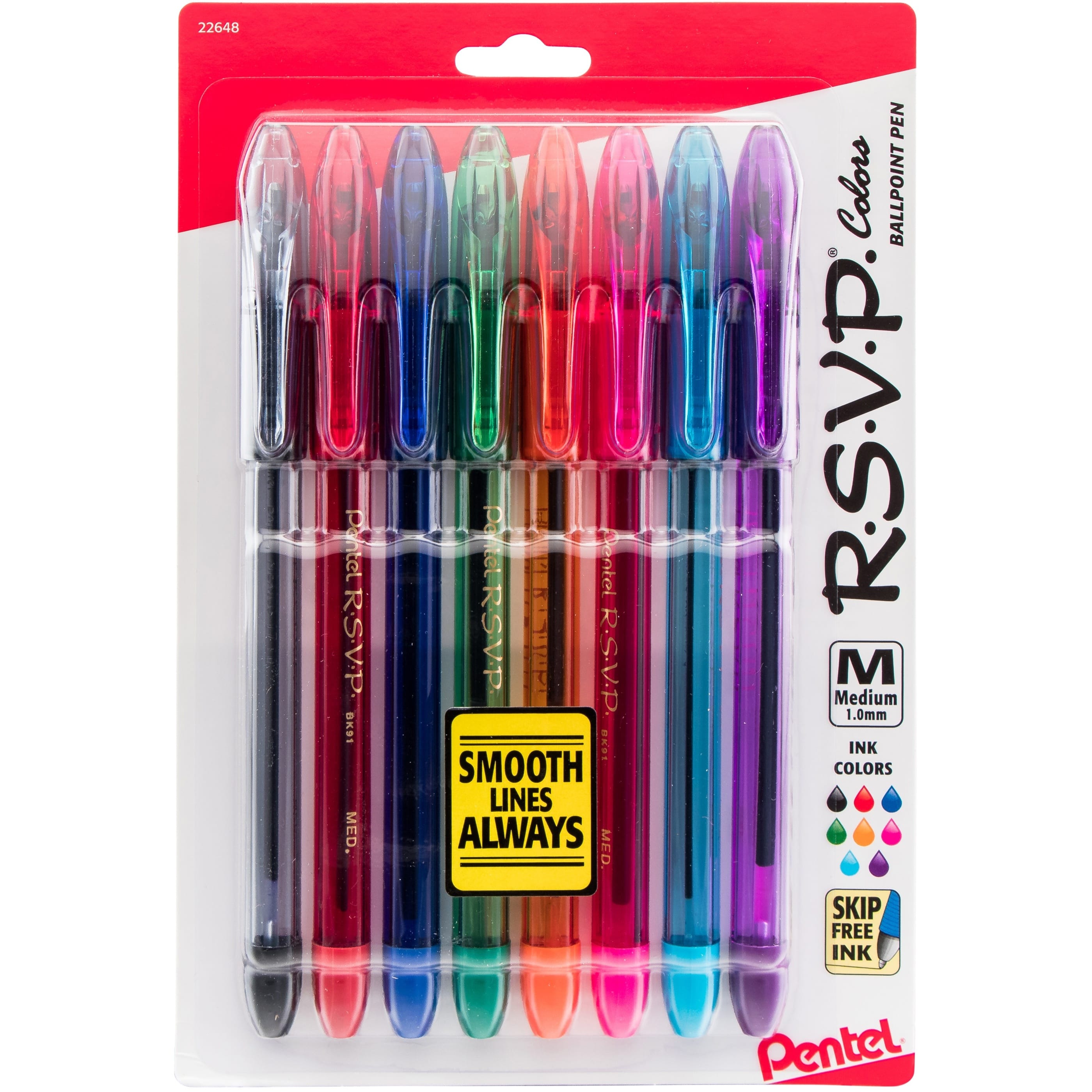 Pentel® R.S.V.P. Assorted Colors Medium Ballpoint Pens