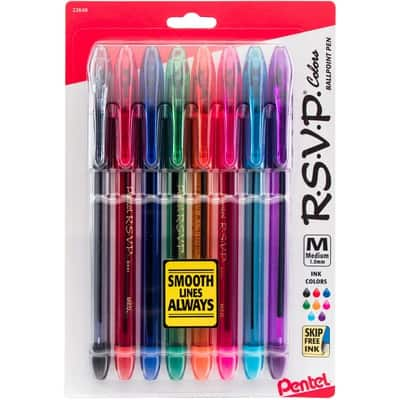 Uniball Vision Elite BLX Rollerball Pens, Assorted Pens Pack of 5, Bold  Pens with 0.8mm Ink, Ink Black Pen, Pens Fine Point Smooth Writing Pens,  Bulk Pens, and Office Supplies 