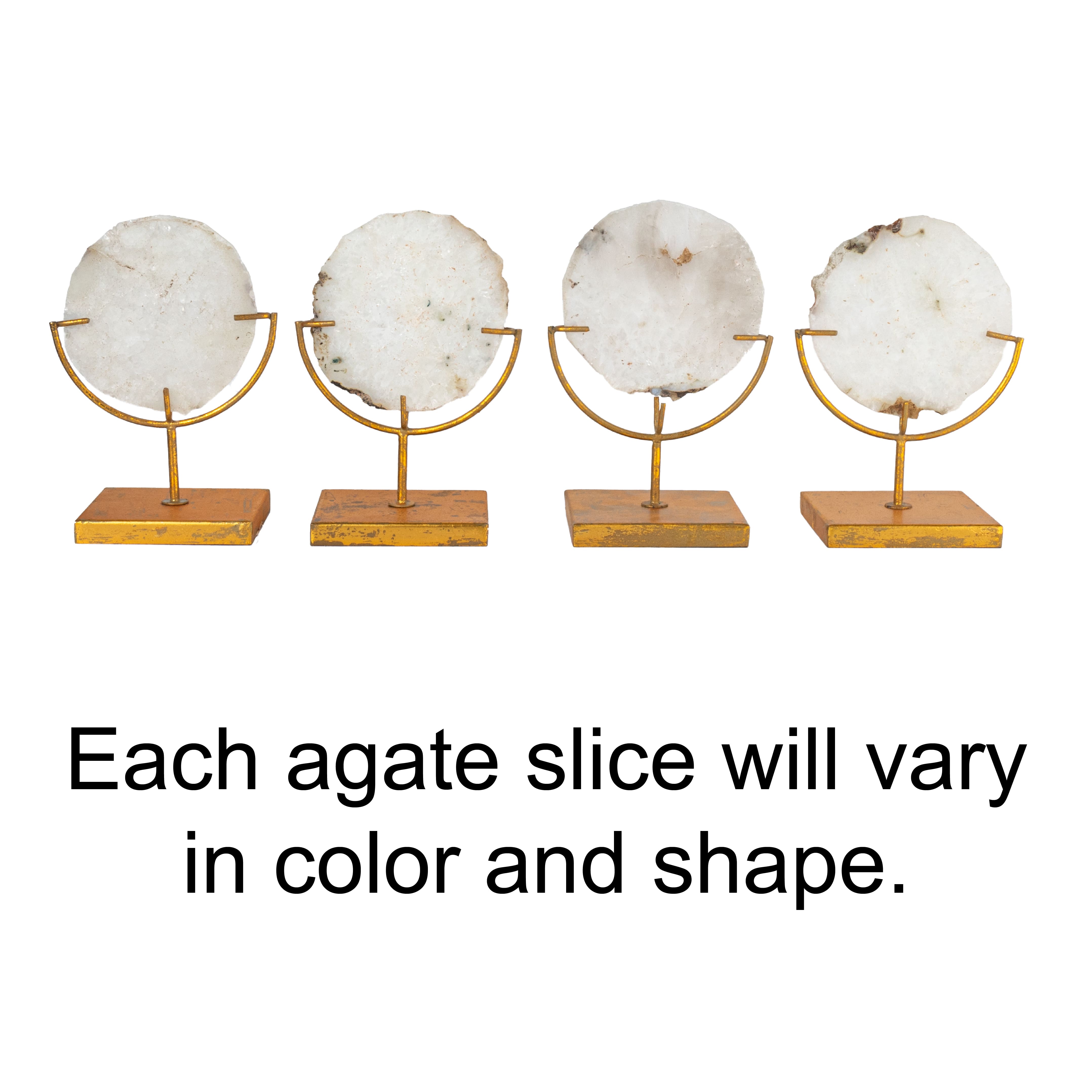 Hello Honey&#xAE; Natural Agate Decor On Stand (Each One Will Vary)
