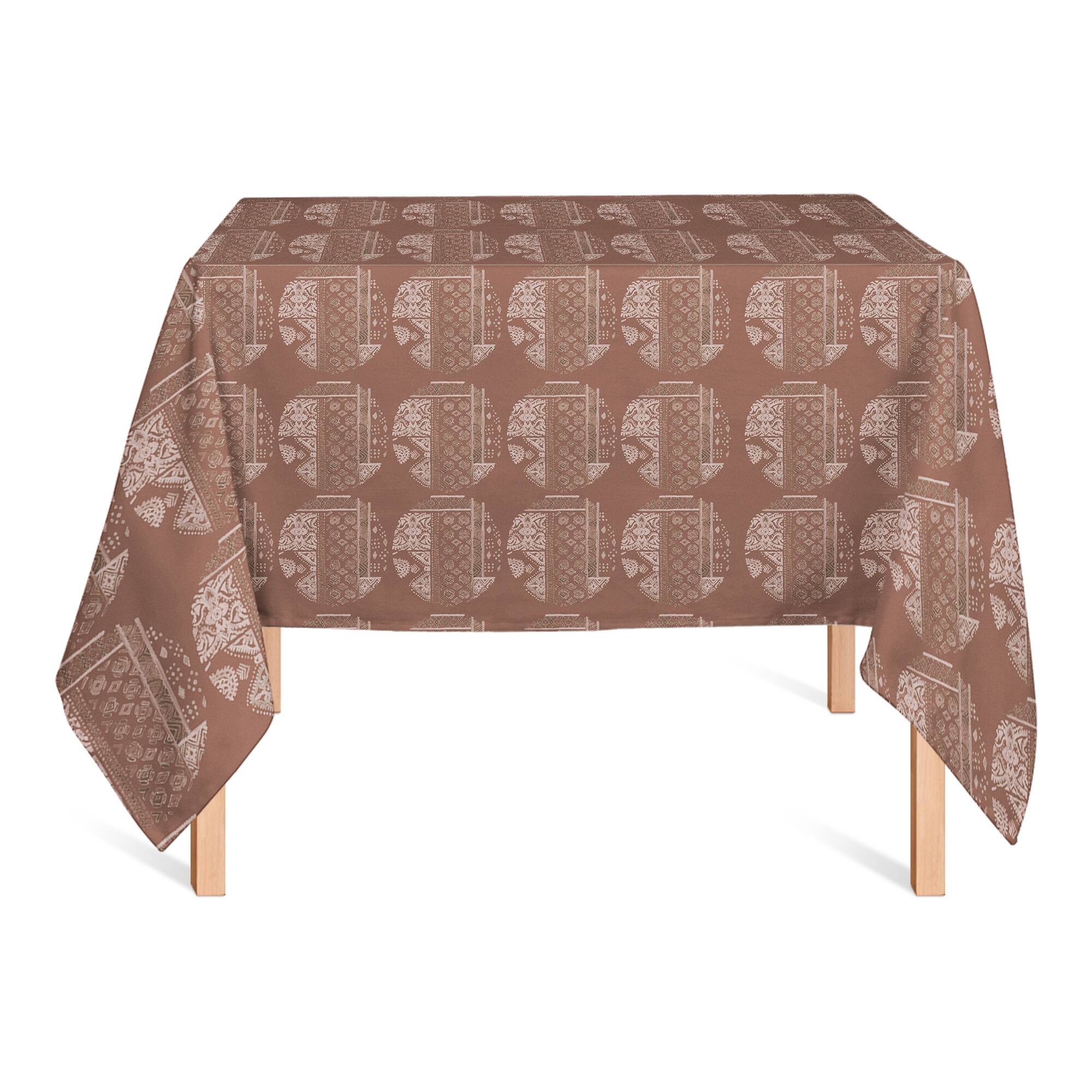 58" Circle Fall Pattern Cotton Twill Tablecloth